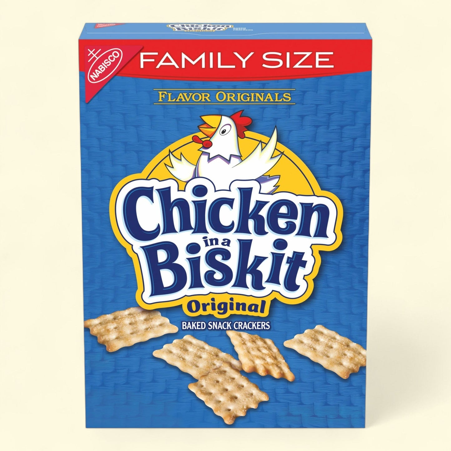 Chicken in a Biskit Baked Snack Crackers, Family Size 12 oz