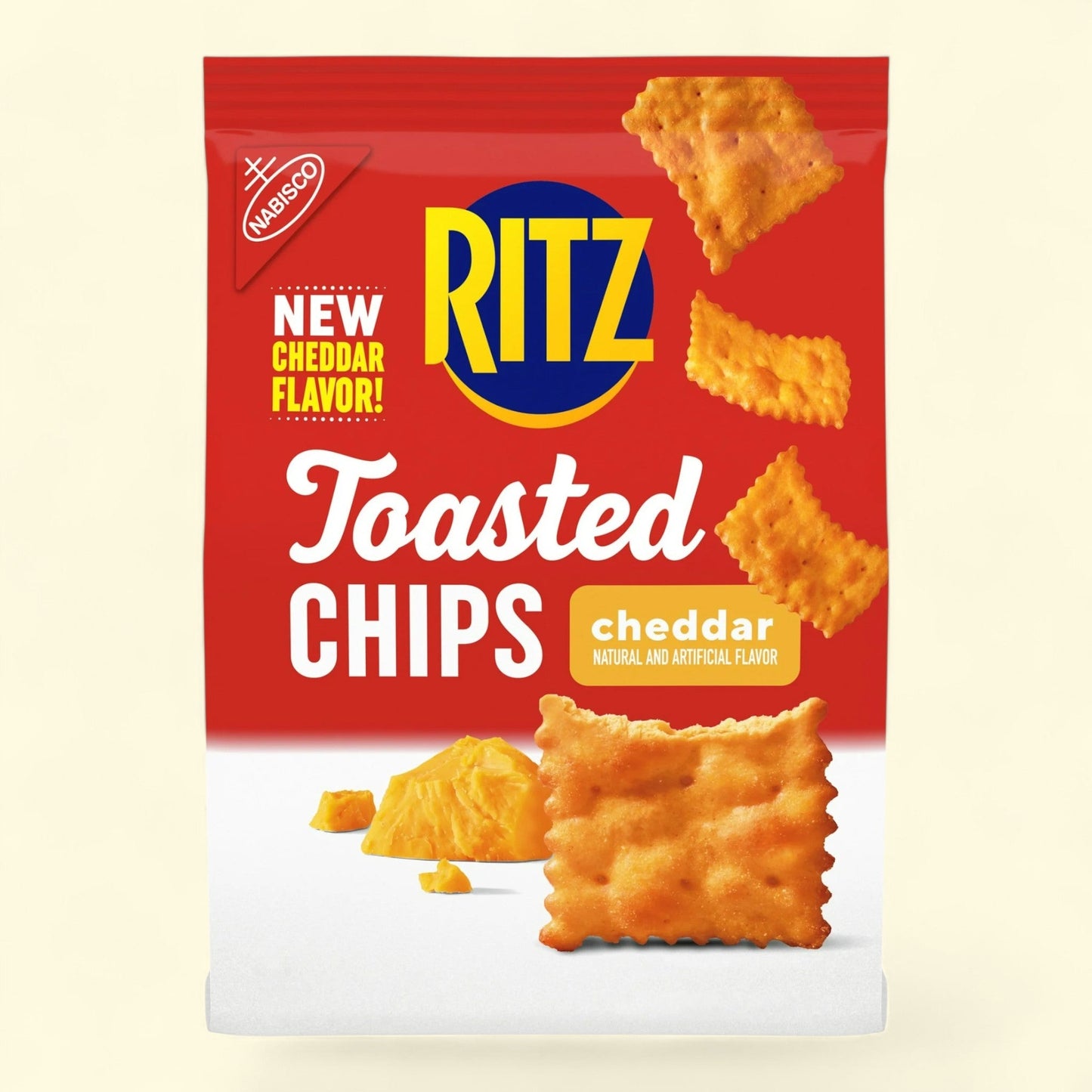 RITZ Toasted Chips Cheddar Crackers, 8.1 oz