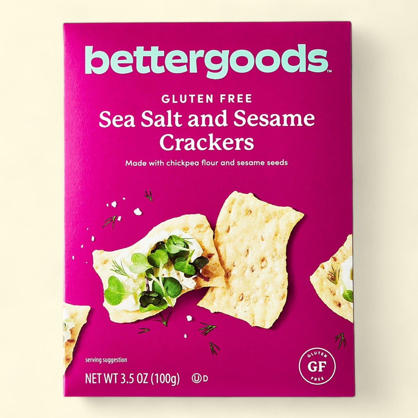 bettergoods Sea Salt and Sesame Crackers, 3.5 oz