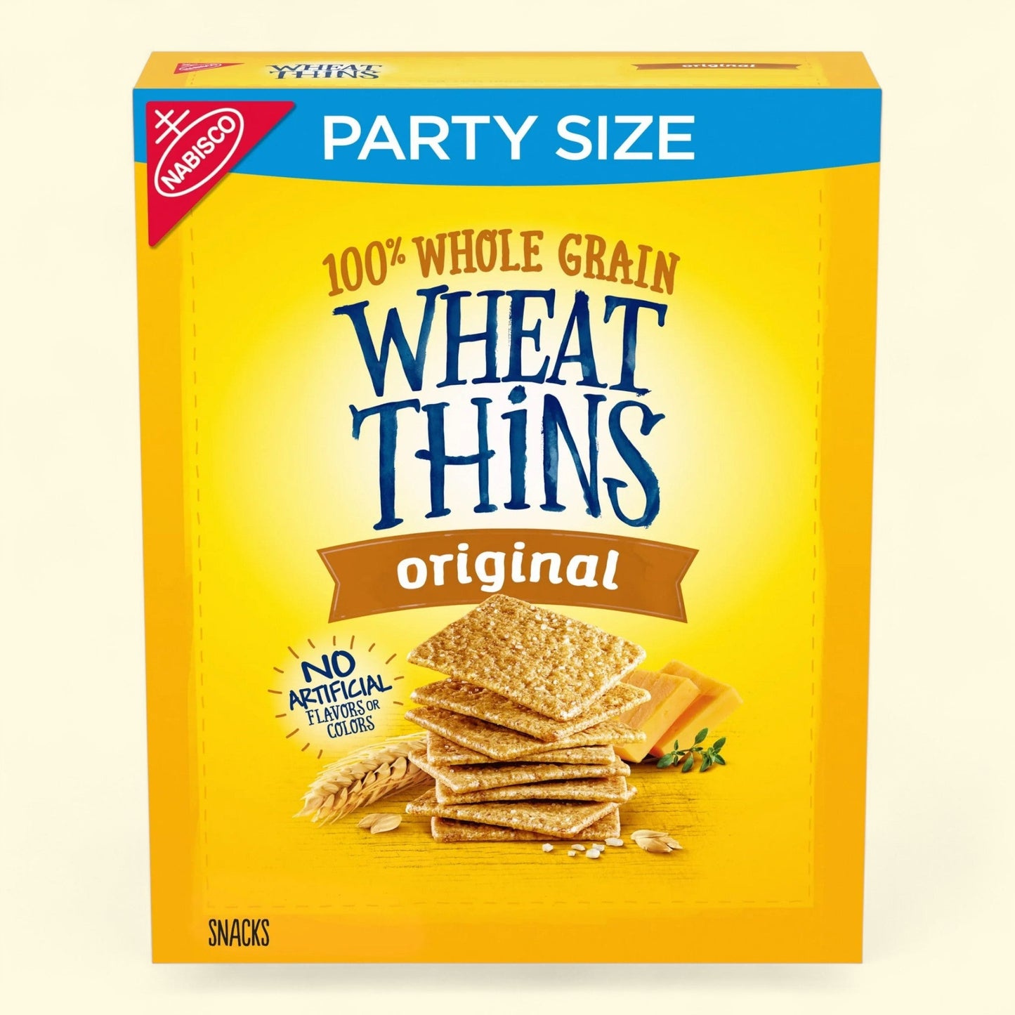 Wheat Thins Original Whole Grain Wheat Crackers, Party Size, 20 oz