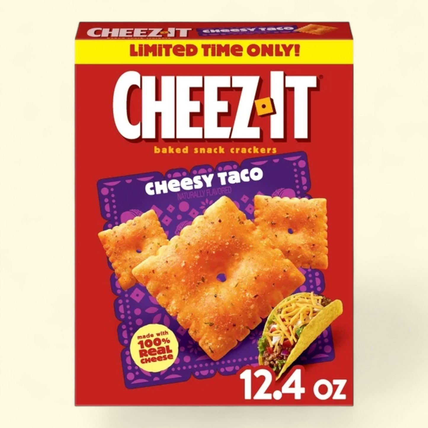 Cheez-It Cheesy Taco Baked Snack Crackers, 12.4 oz