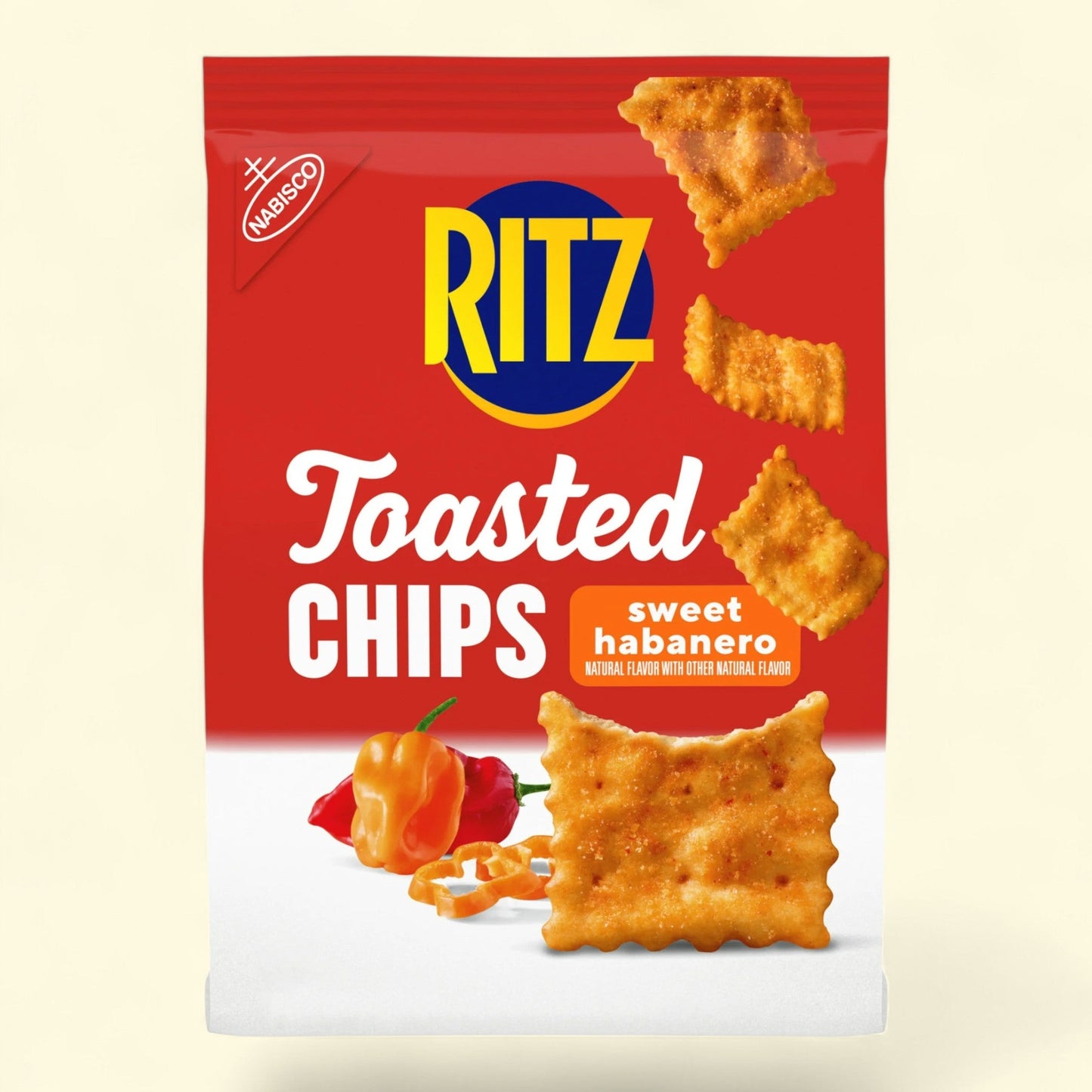 RITZ Toasted Chips Sweet Habanero Crackers, 8.1 oz