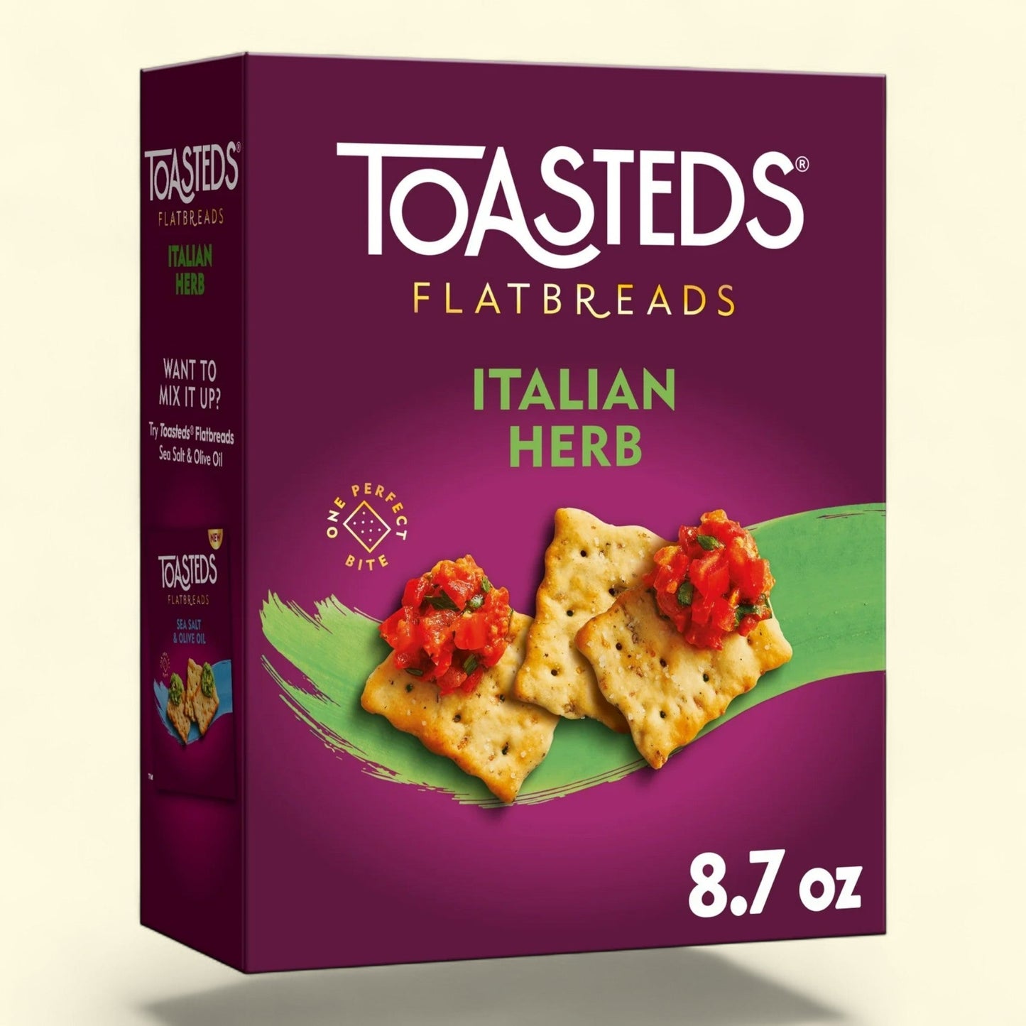 Toasteds Flatbreads Italian Herb Crackers, 8.7 oz — authentic US product shipped worldwide by Treatspree