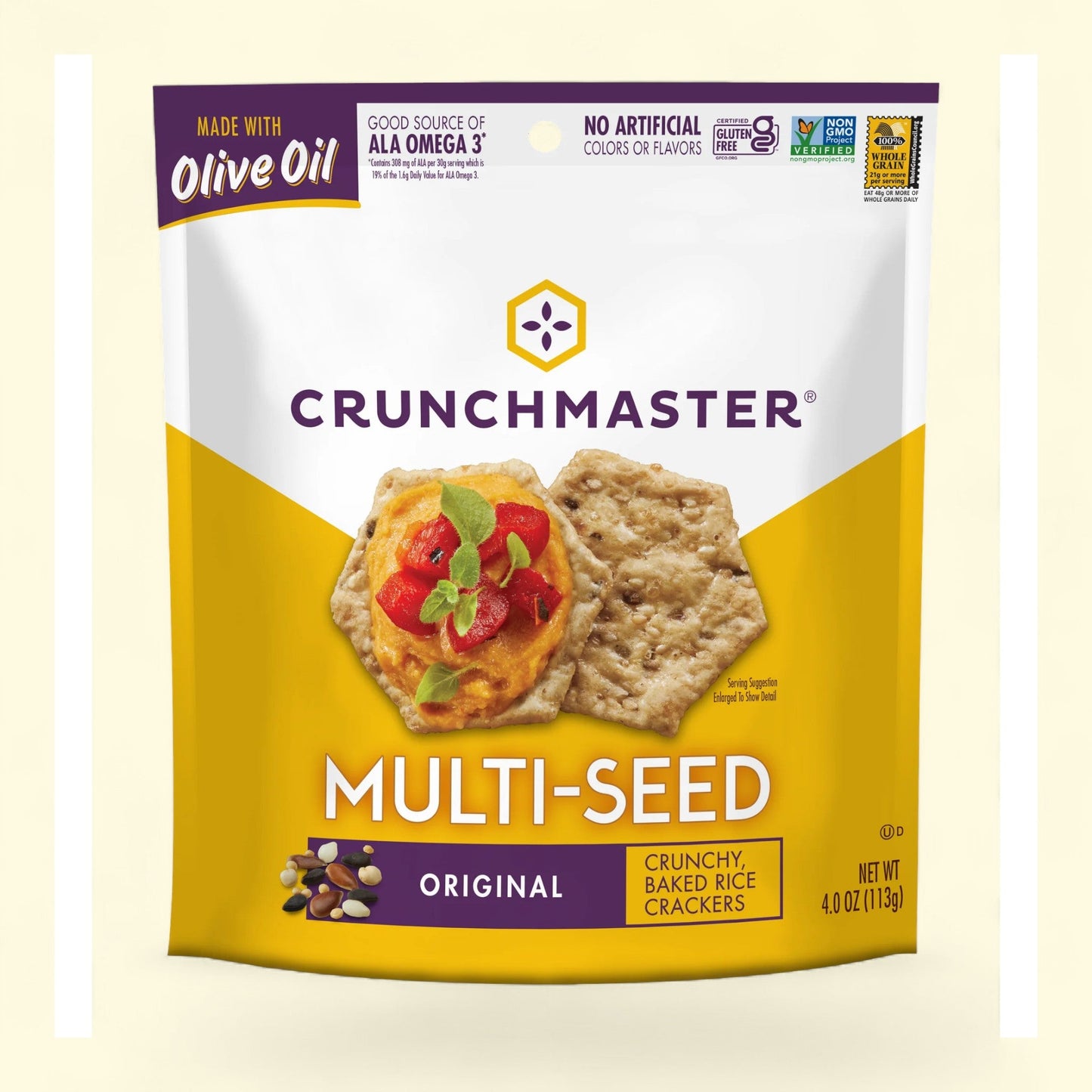 Crunchmaster Multi-Seed Original Crackers, 4 oz — authentic US product shipped worldwide by Treatspree