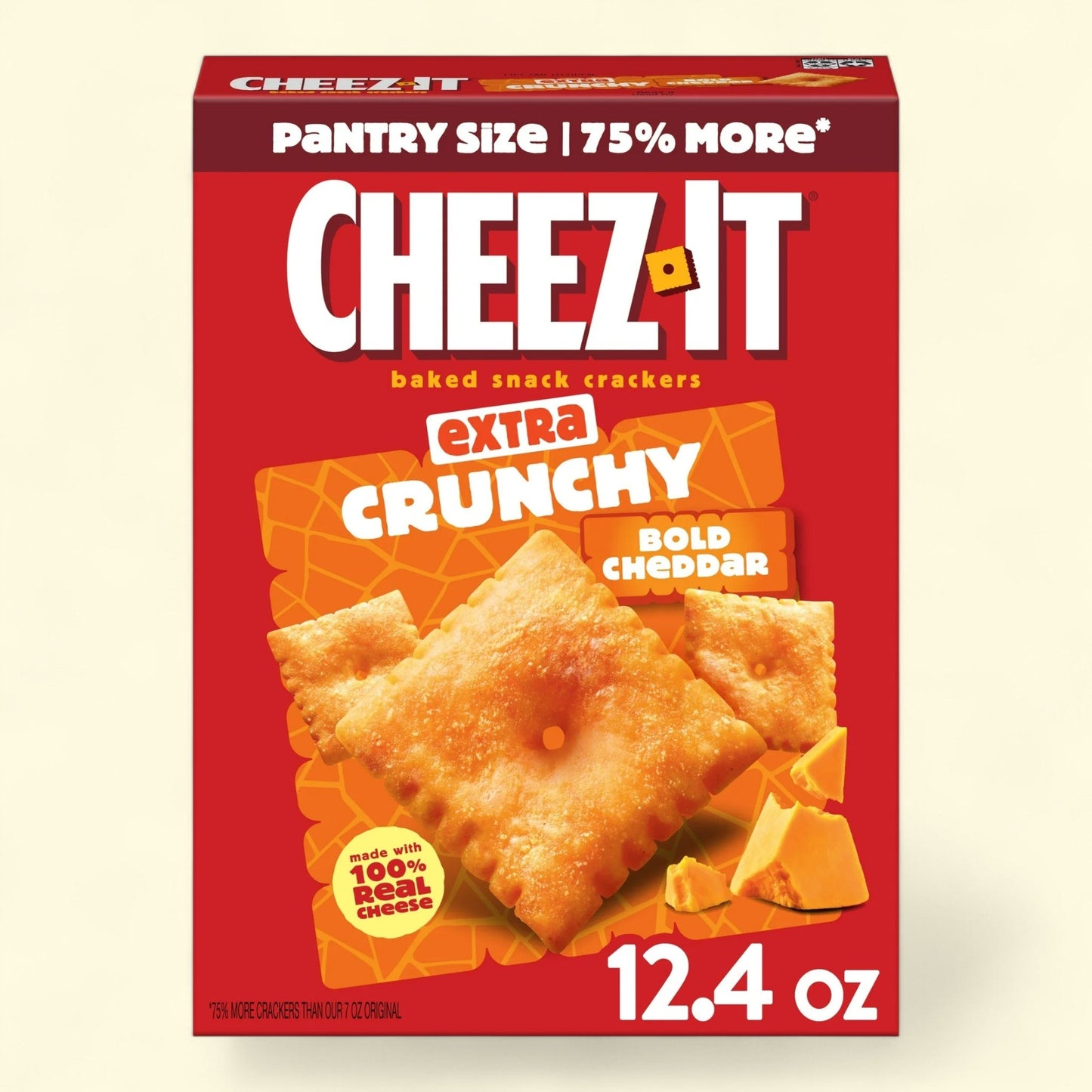 Cheez-It Extra Crunchy Bold Cheddar Cheese Crackers, 12.4 oz