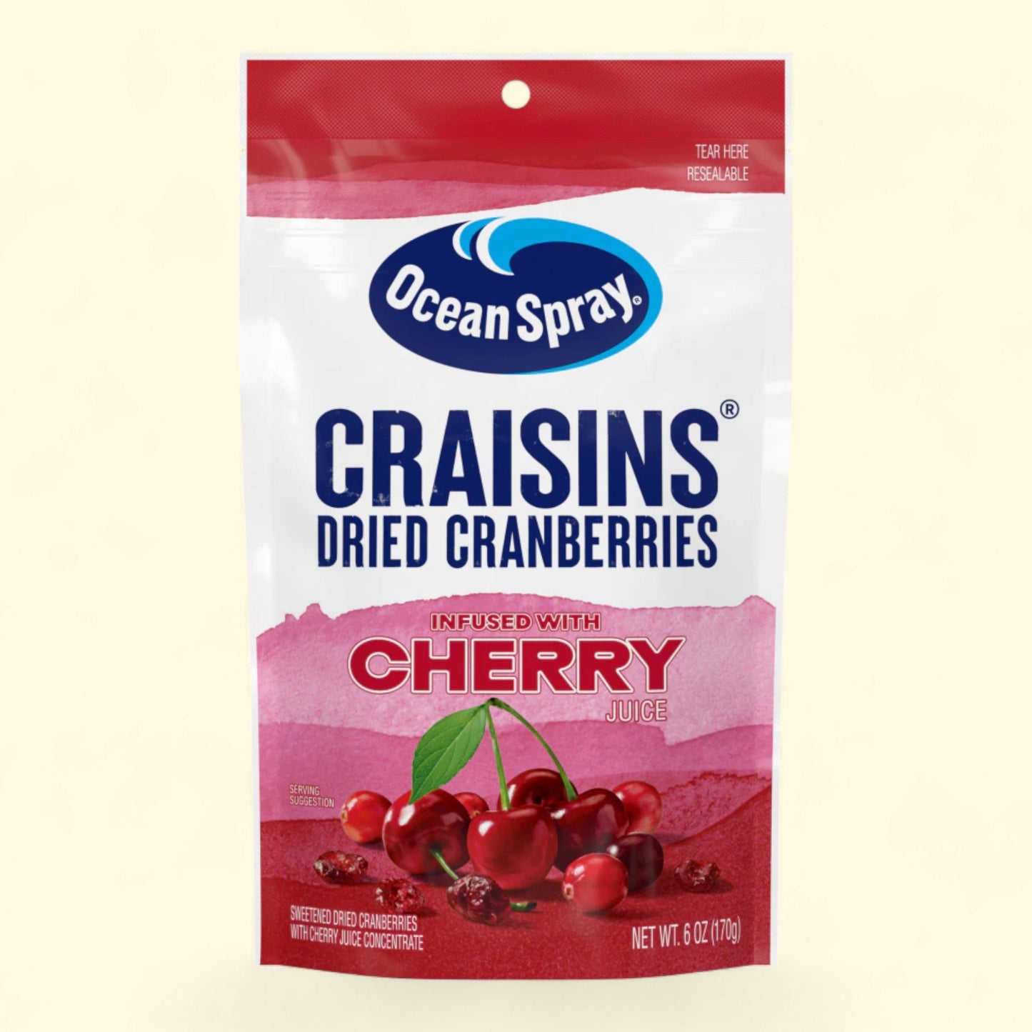 Ocean Spray Cherry Craisins, Regular Size, 6 oz