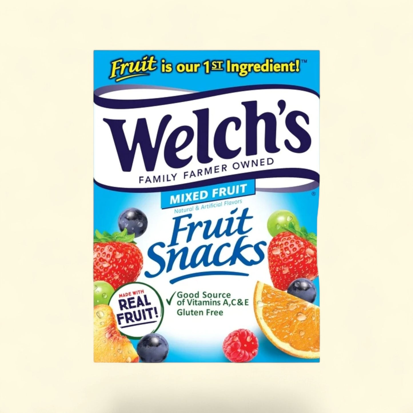 Welch's Fruit Snacks, Mixed Fruit, 22 Count, 0.8oz Packets — authentic US product shipped worldwide by Treatspree
