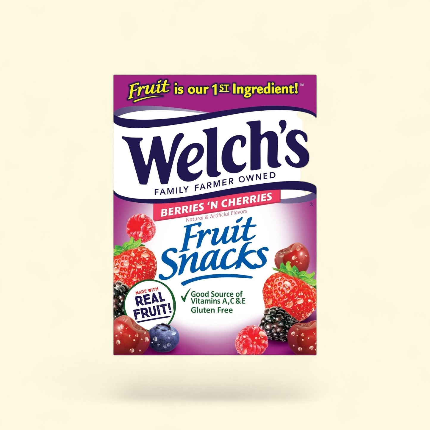 Welch's Fruit Snacks, Berries N Cherries, 0.8 oz, 40 Count — authentic US product shipped worldwide by Treatspree