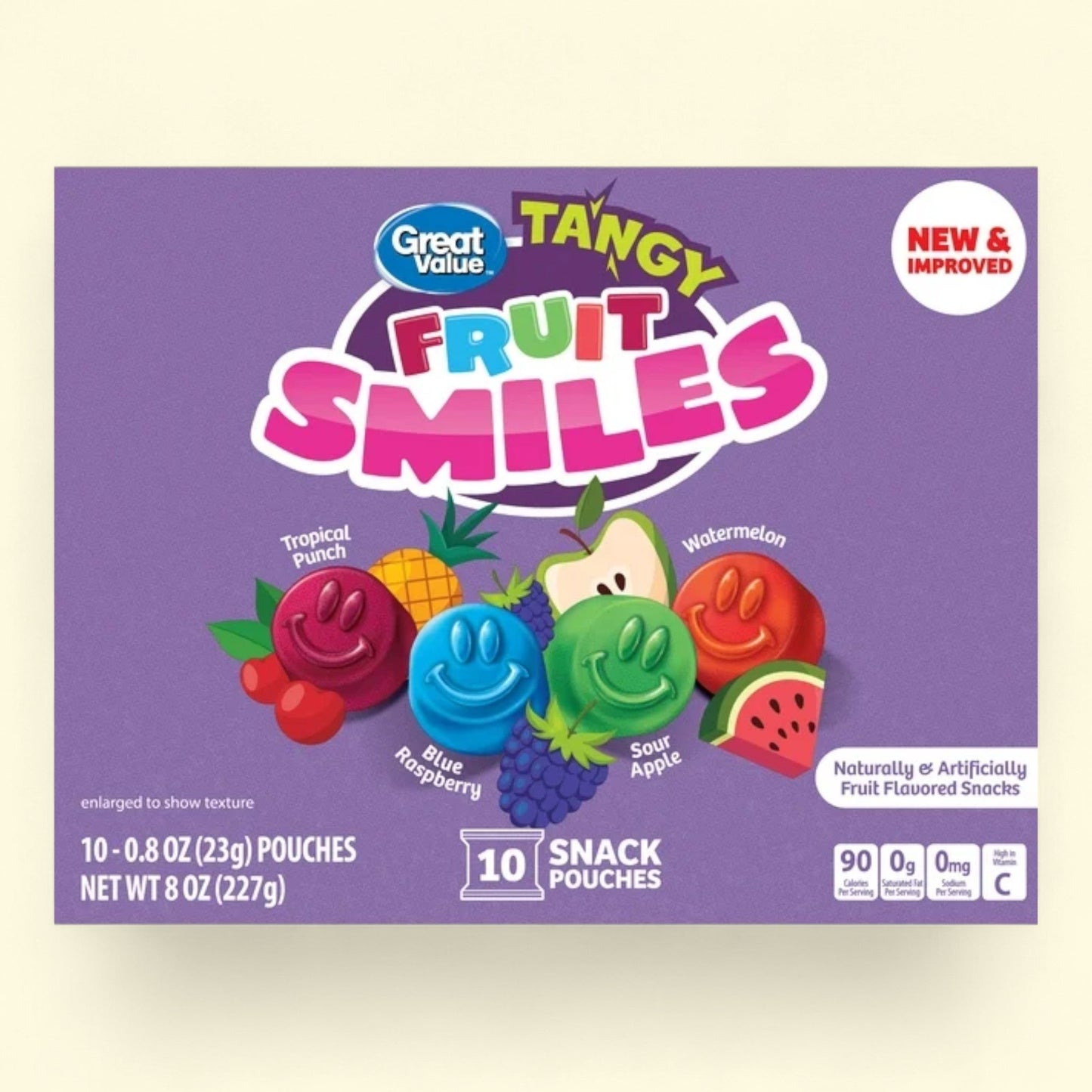 Great Value Fruit Smiles Snacks, 10 Count