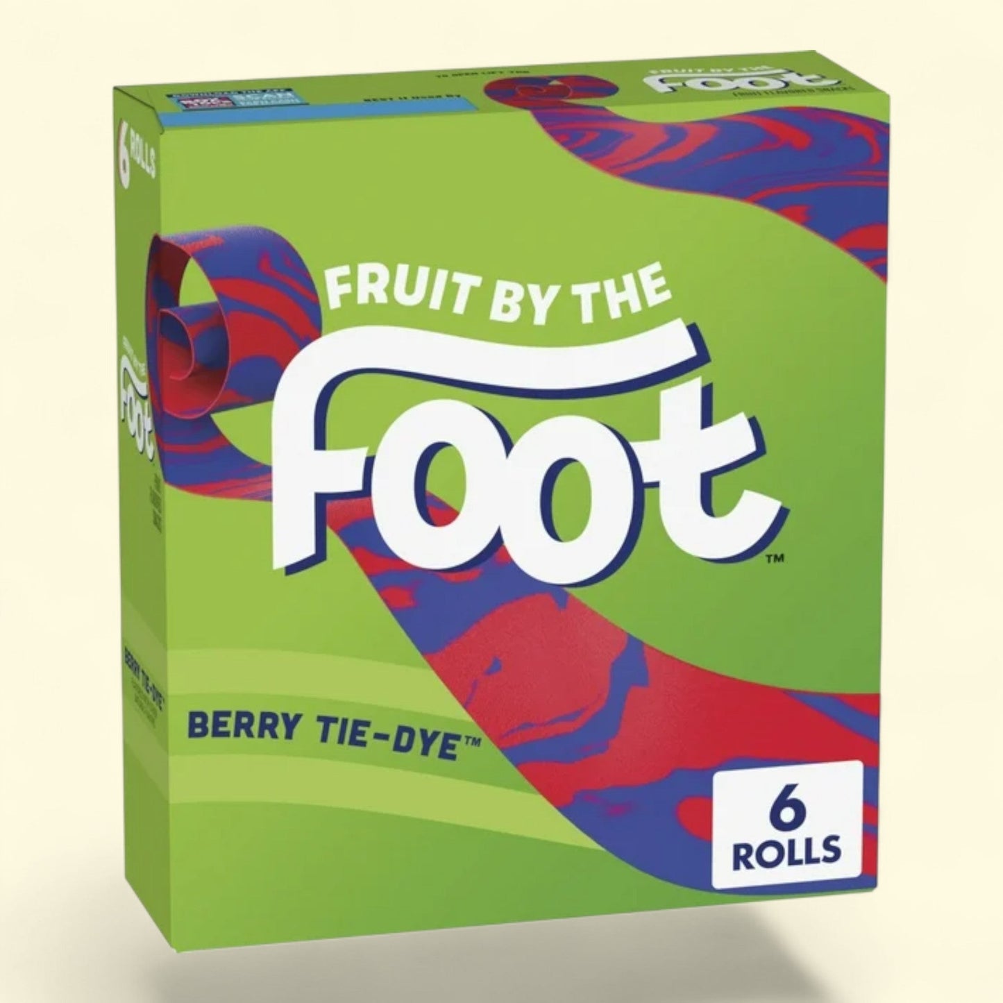 Fruit by the Foot Fruit Flavored Snacks, Berry Tie-Dye, 4.5 oz, 6 ct