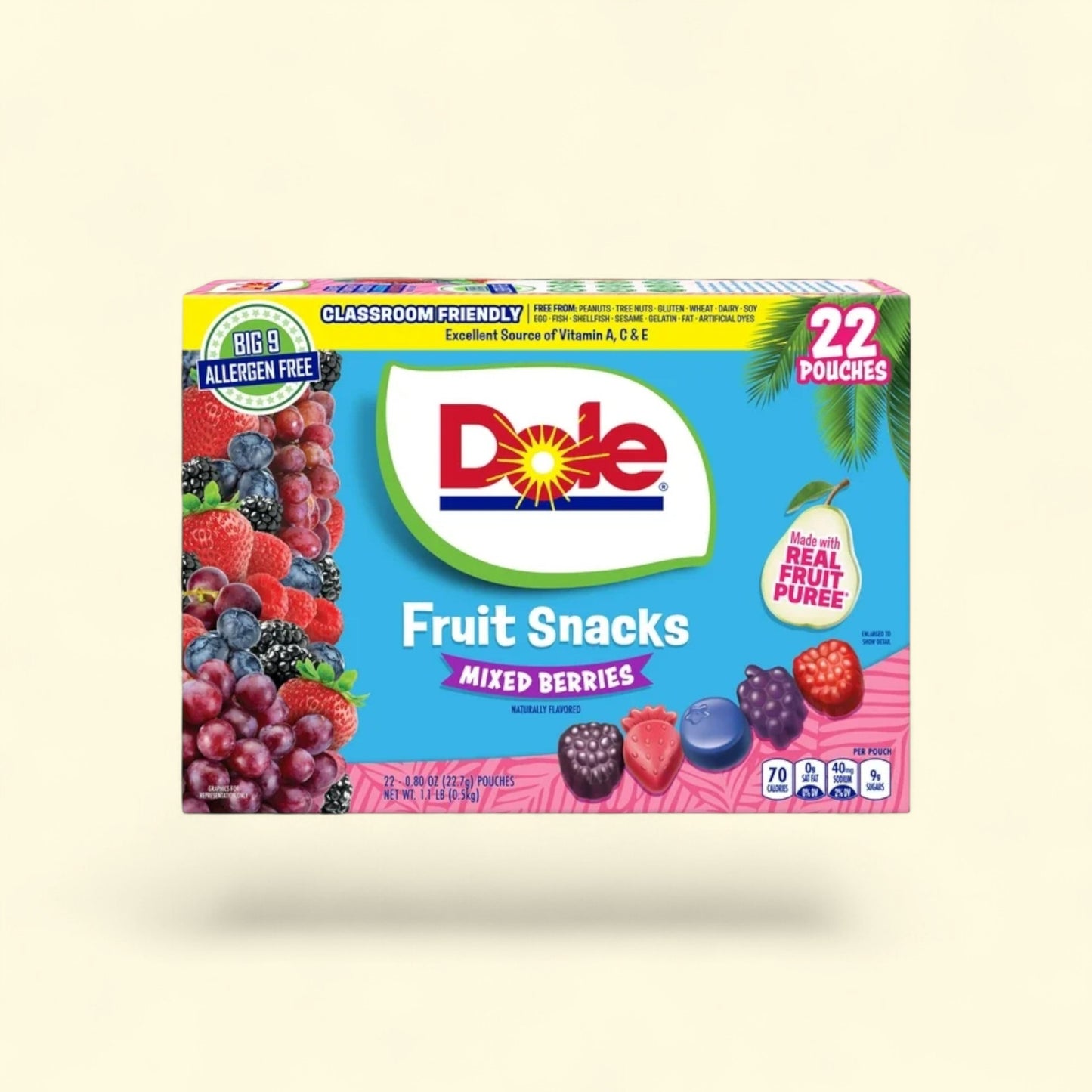 Dole Berry Fruit Snacks, 22ct — authentic US product shipped worldwide by Treatspree