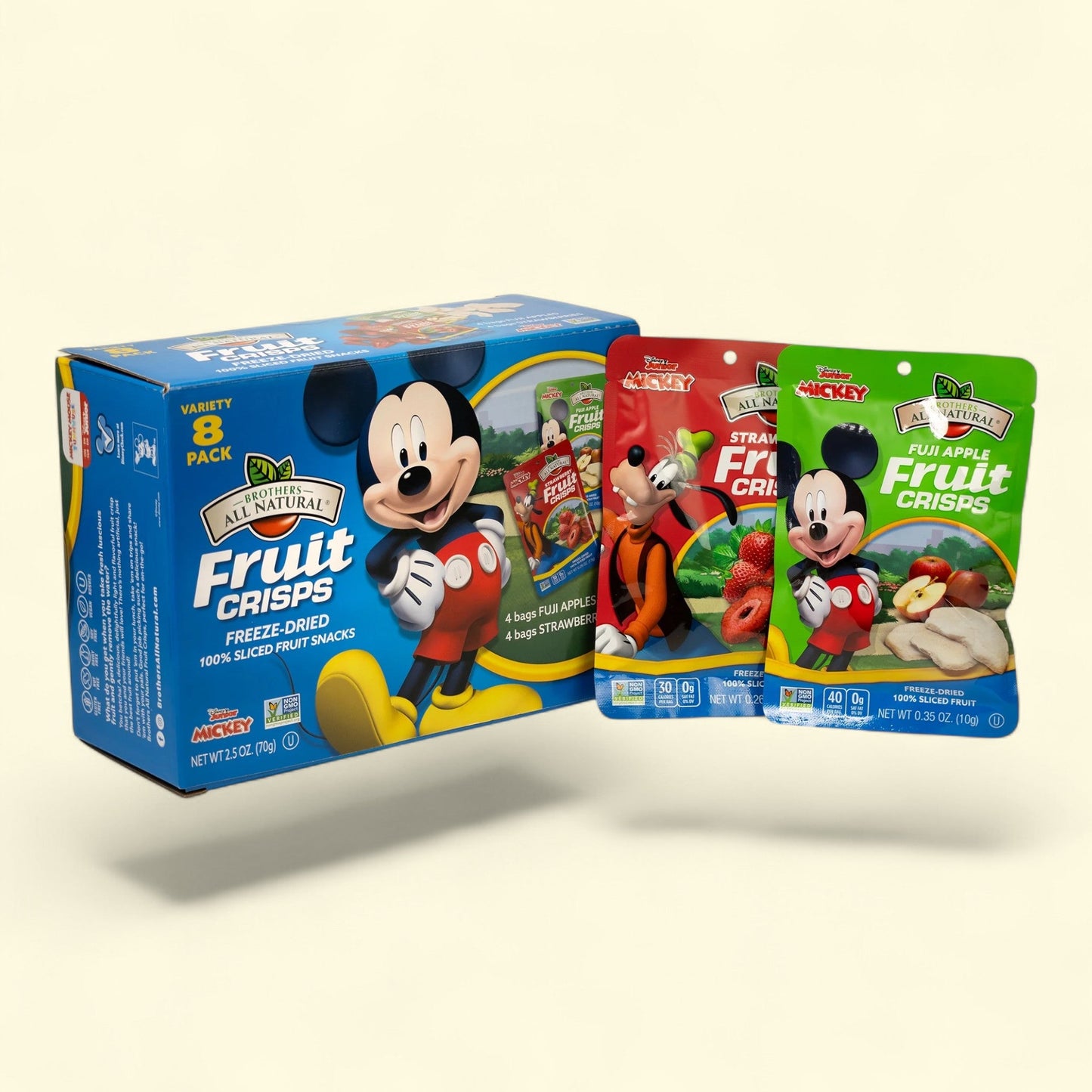 Disney Jr Mickey Freeze Dried Fruit Crisps, 8PK