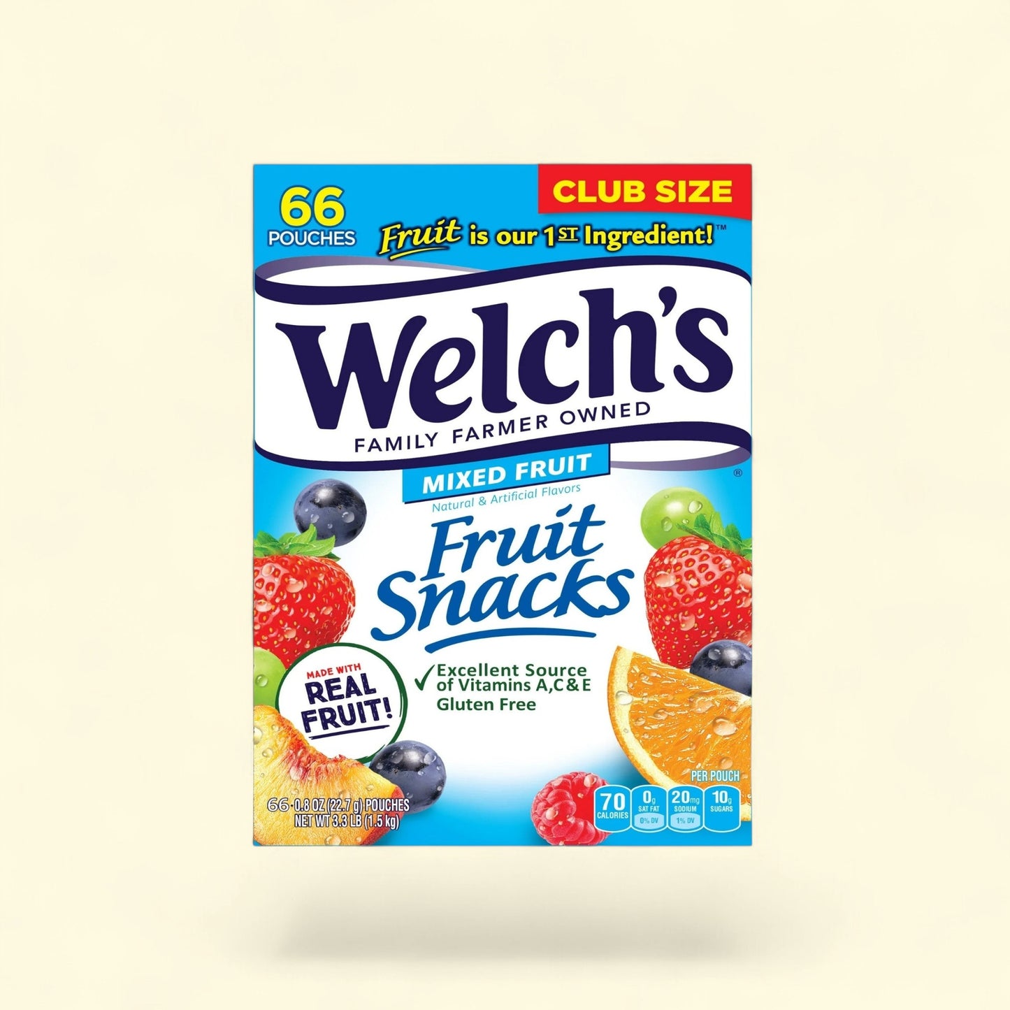 Welch's Mixed Fruit Snacks, 0.8 oz, 66 Count — authentic US product shipped worldwide by Treatspree