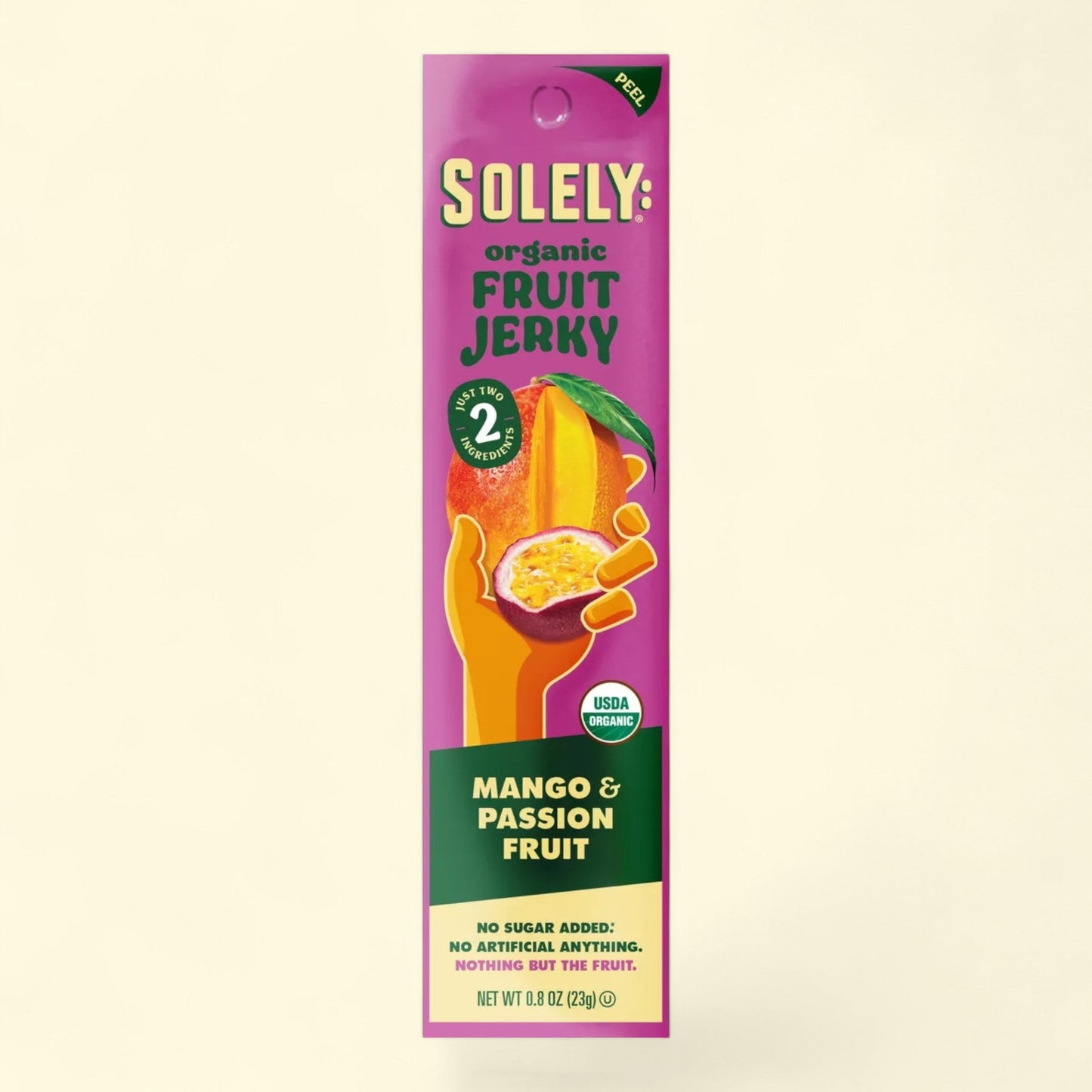 Solely Organic Mango & Passionfruit Fruit Jerky, 0.8oz