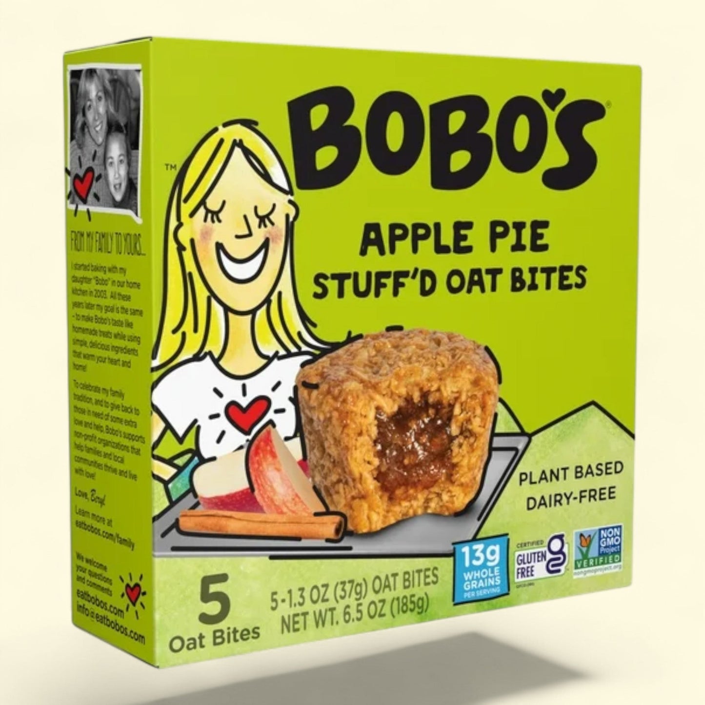 Bobo's Oat Bites, Apple Pie Stuff'd, 5 Pack of 1.3 oz bars