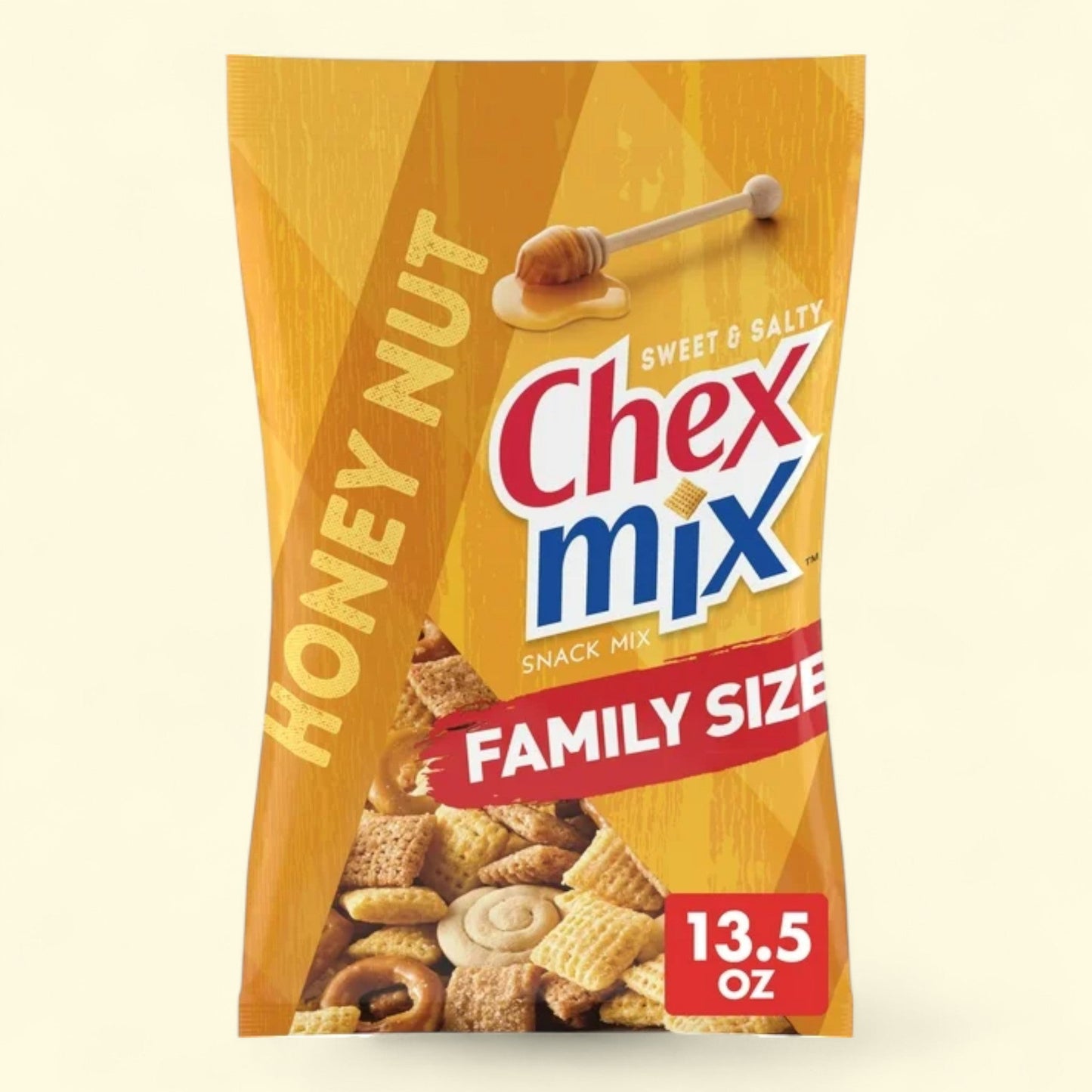 Chex Mix Honey Nut Snack Mix, Family Size 13.5 oz