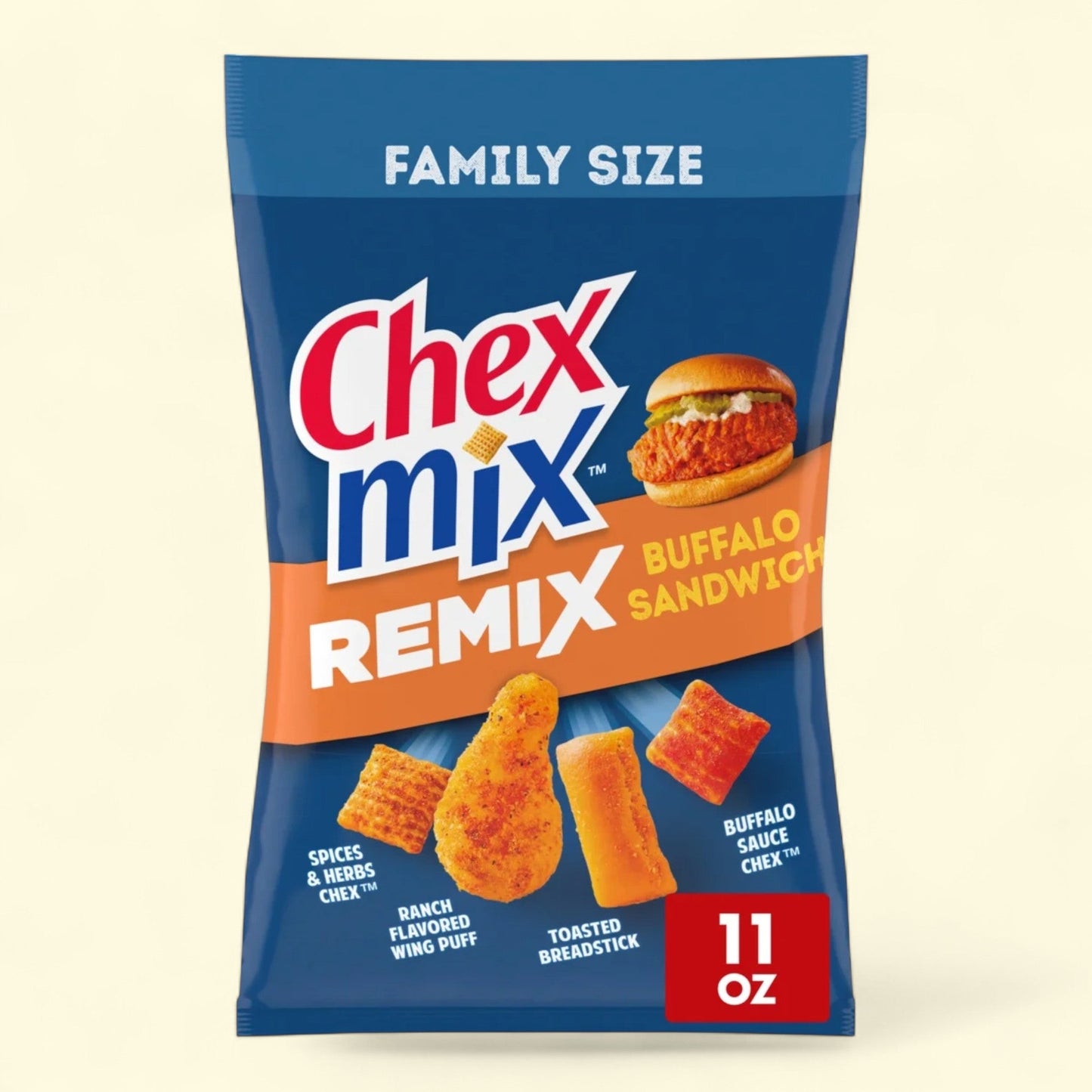 Chex Mix Remix Buffalo Sandwich, Family Size 11 oz