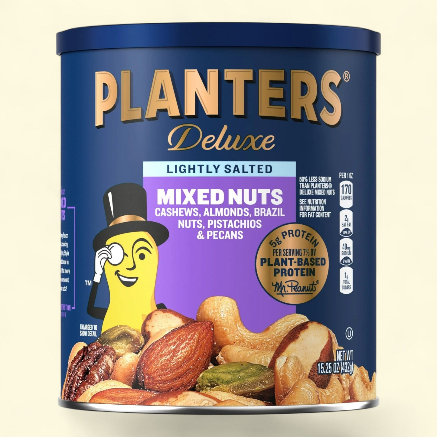 PLANTERS Deluxe Lightly Salted Mixed Nuts, 15.25 oz