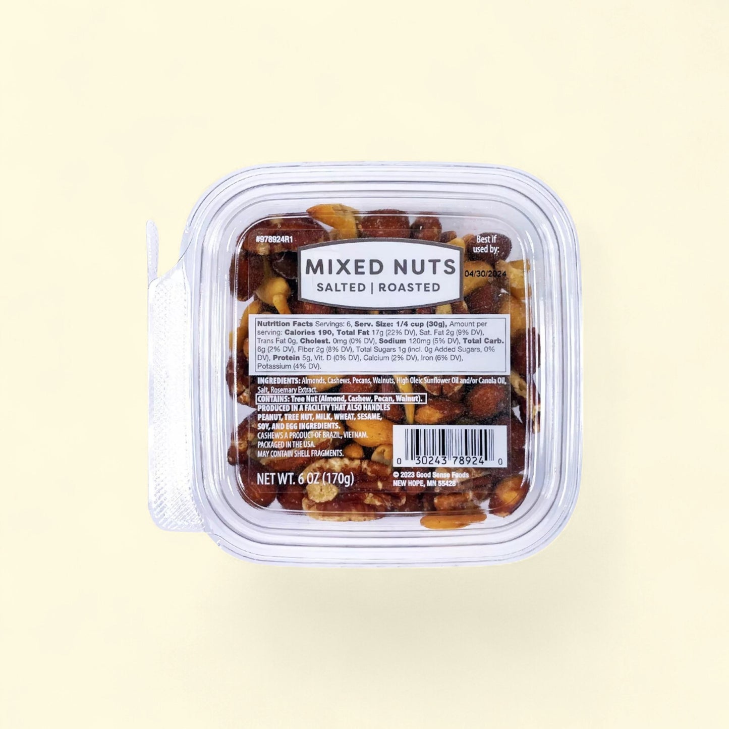 Roasted Salted Mixed Nuts, 6oz — authentic US product shipped worldwide by Treatspree
