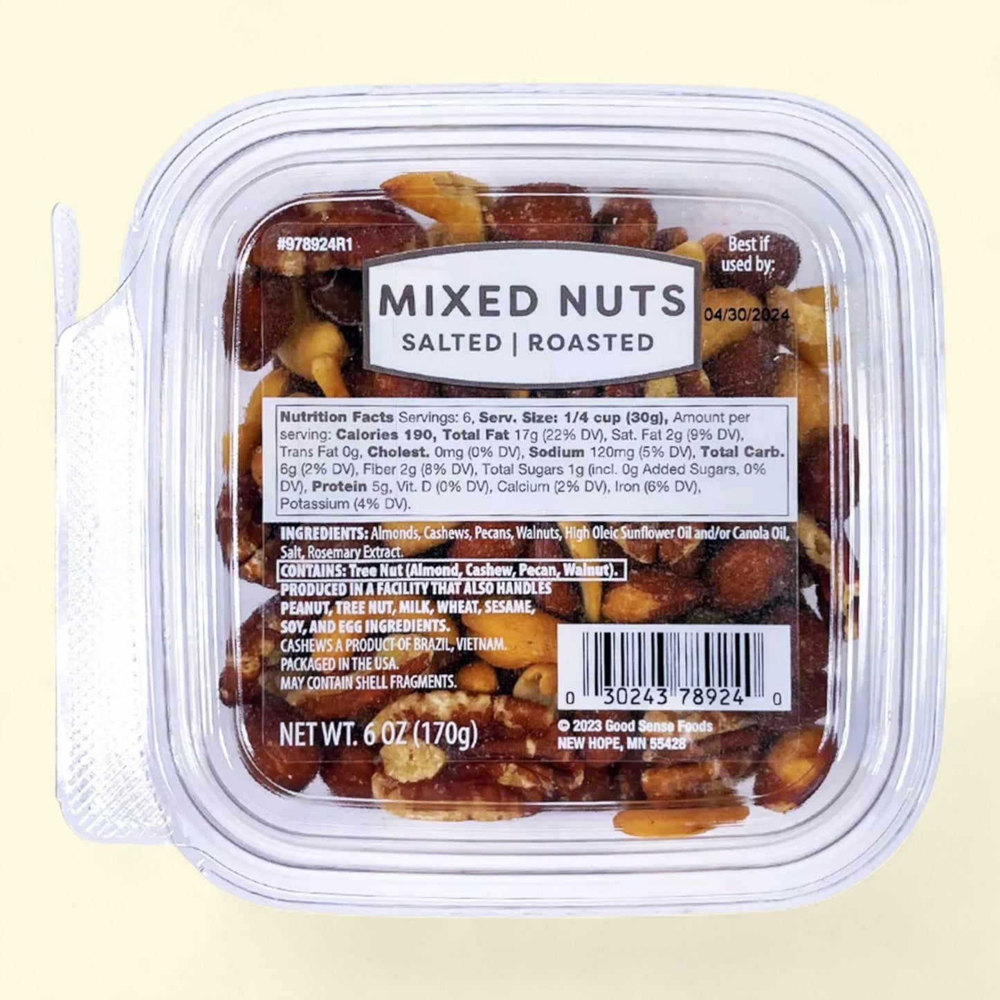 Roasted Salted Mixed Nuts, 6oz