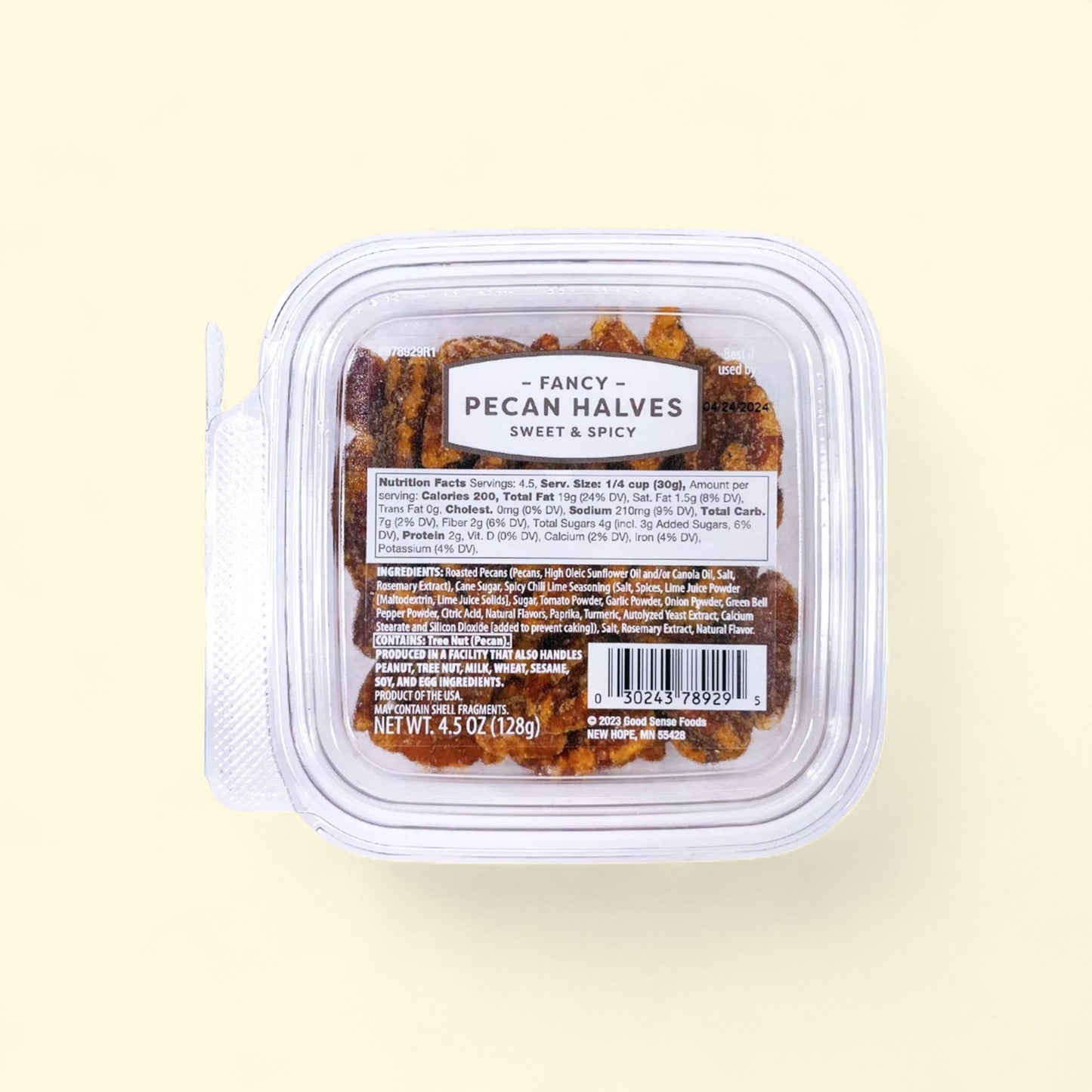 Sweet & Spicy Fancy Pecan Halves, 4.5oz — authentic US product shipped worldwide by Treatspree