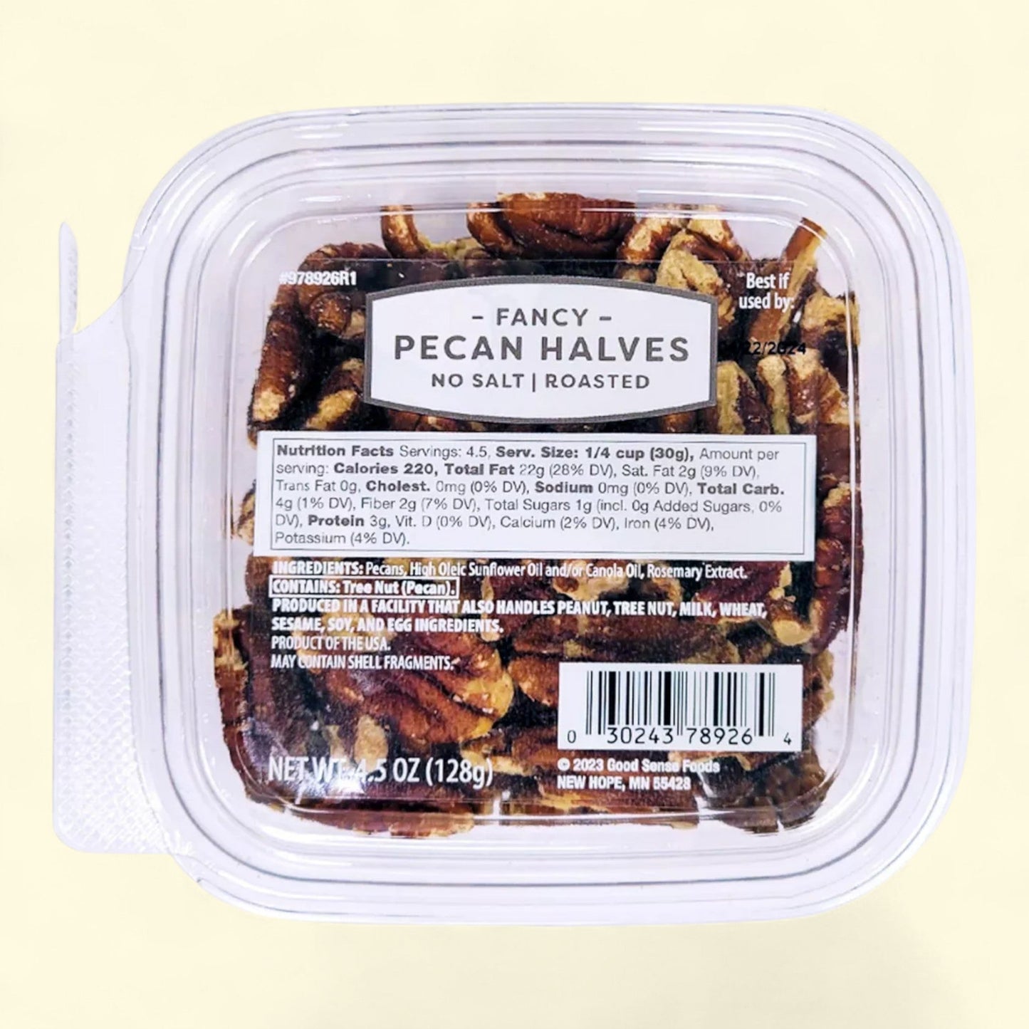 Fancy Pecan Halves, 4.5oz