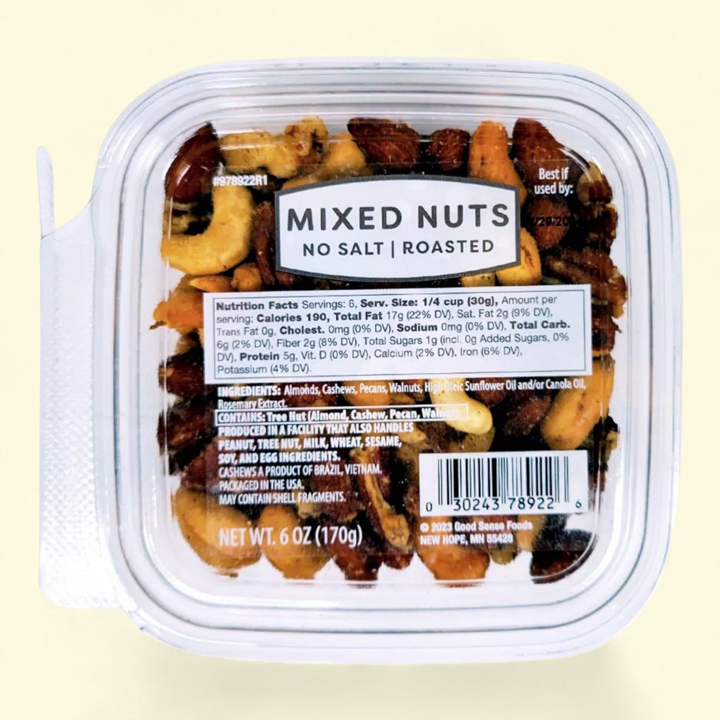 Roasted Mixed Nuts, 6oz