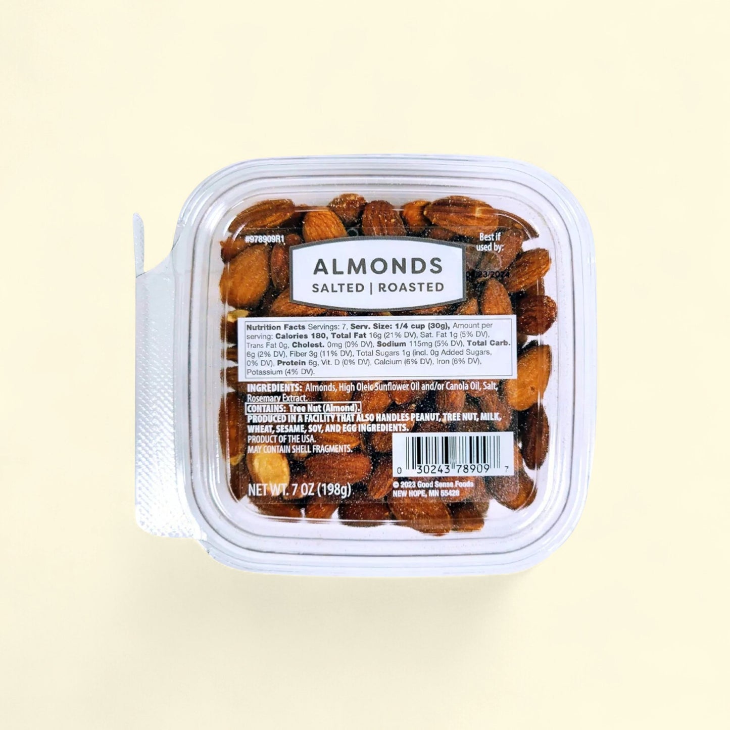 Roasted Salted Almonds, 7oz — authentic US product shipped worldwide by Treatspree