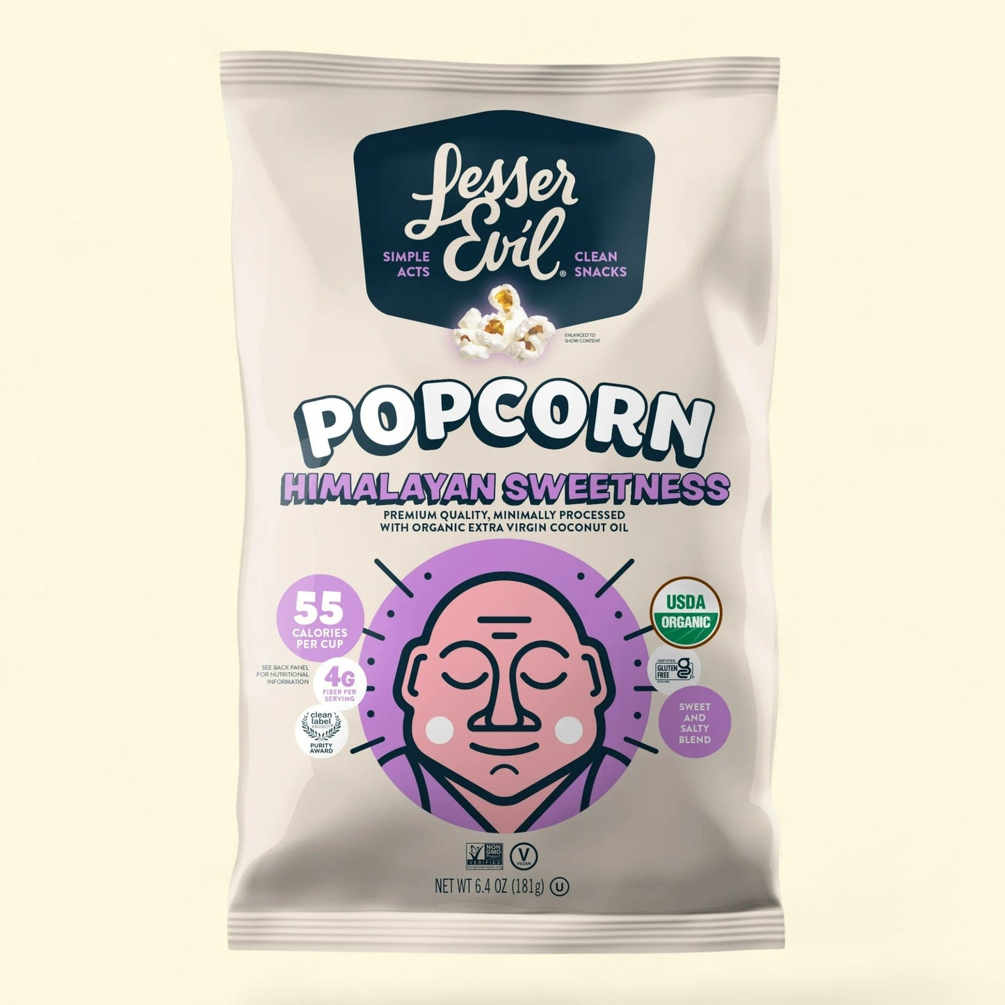 Lesser Evil Popcorn Himlyn Sweetness, 6.4 Oz