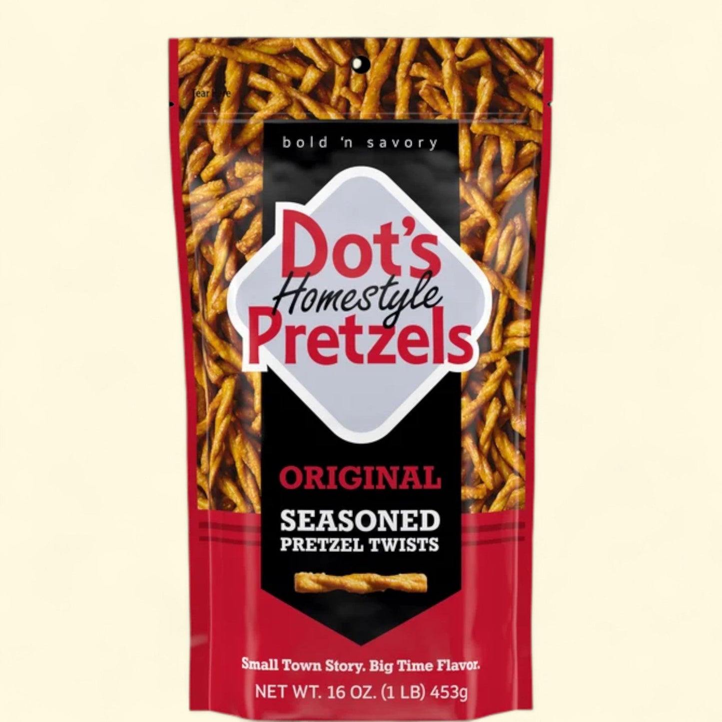 Dot's Pretzels, Original Seasoned Pretzel Twists, 16 oz Family Size Bag