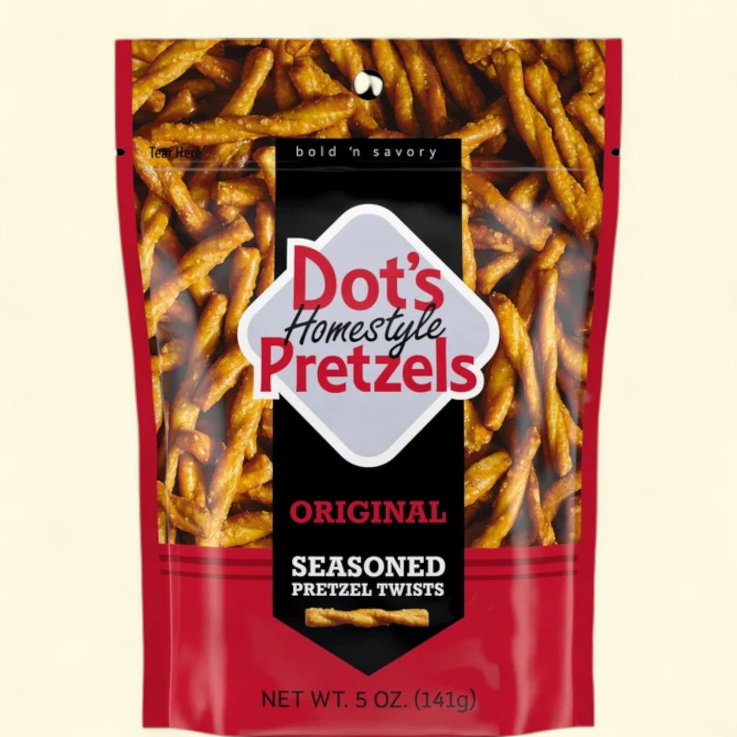 Dot's Homestyle Pretzels, Original Seasoned Pretzel Twists, 5 oz