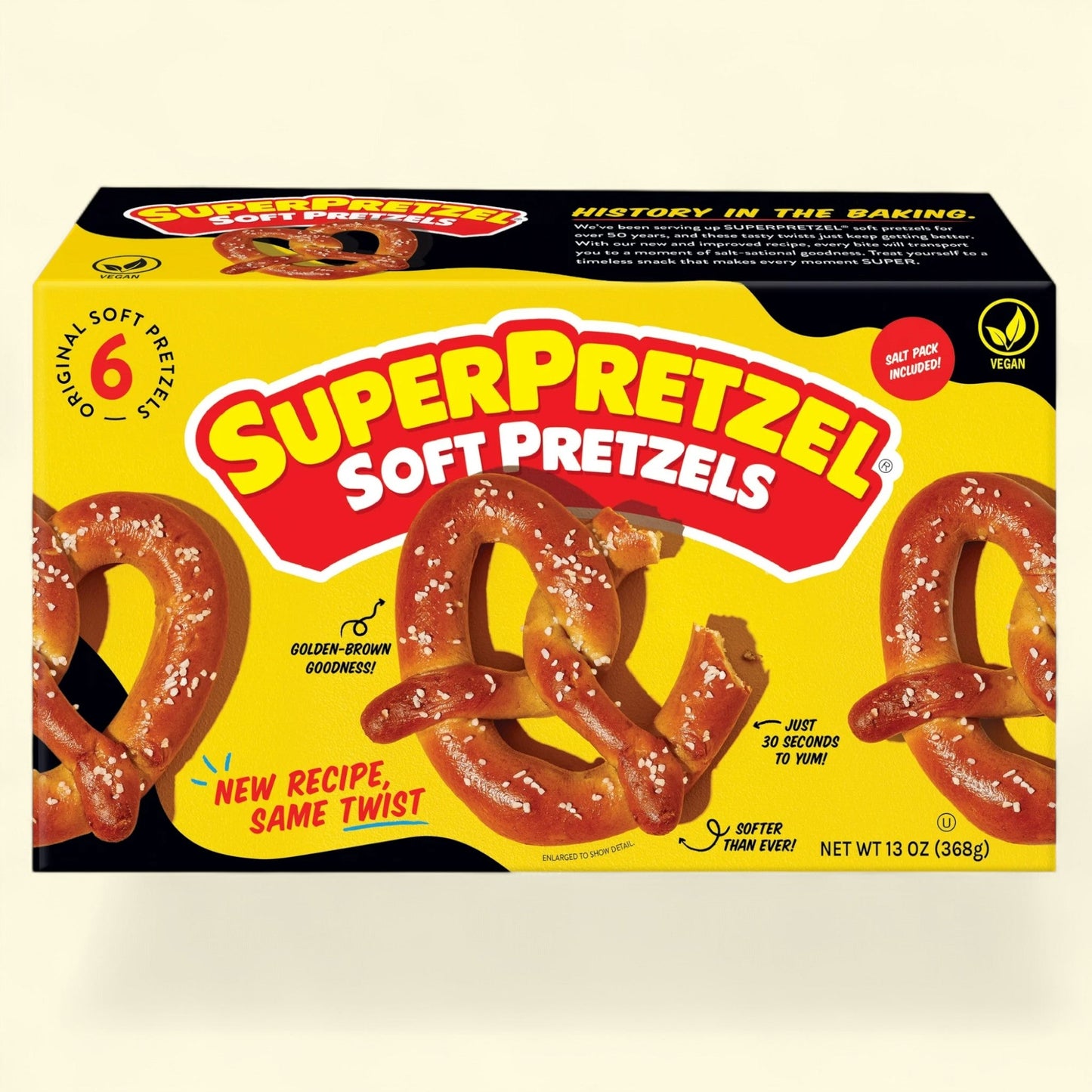 SUPERPRETZEL Soft Pretzels, 6 Count