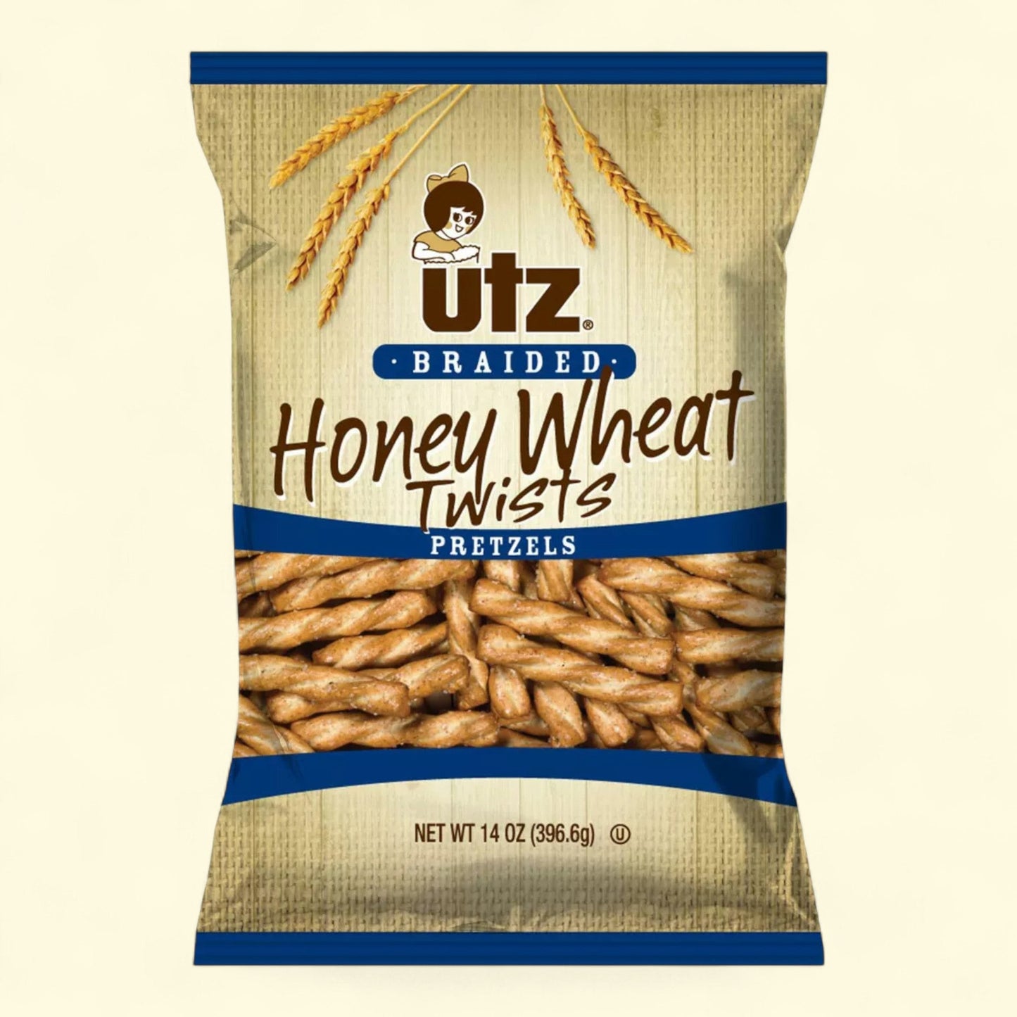 Utz Honey Wheat Braided Twists Pretzels, 14oz