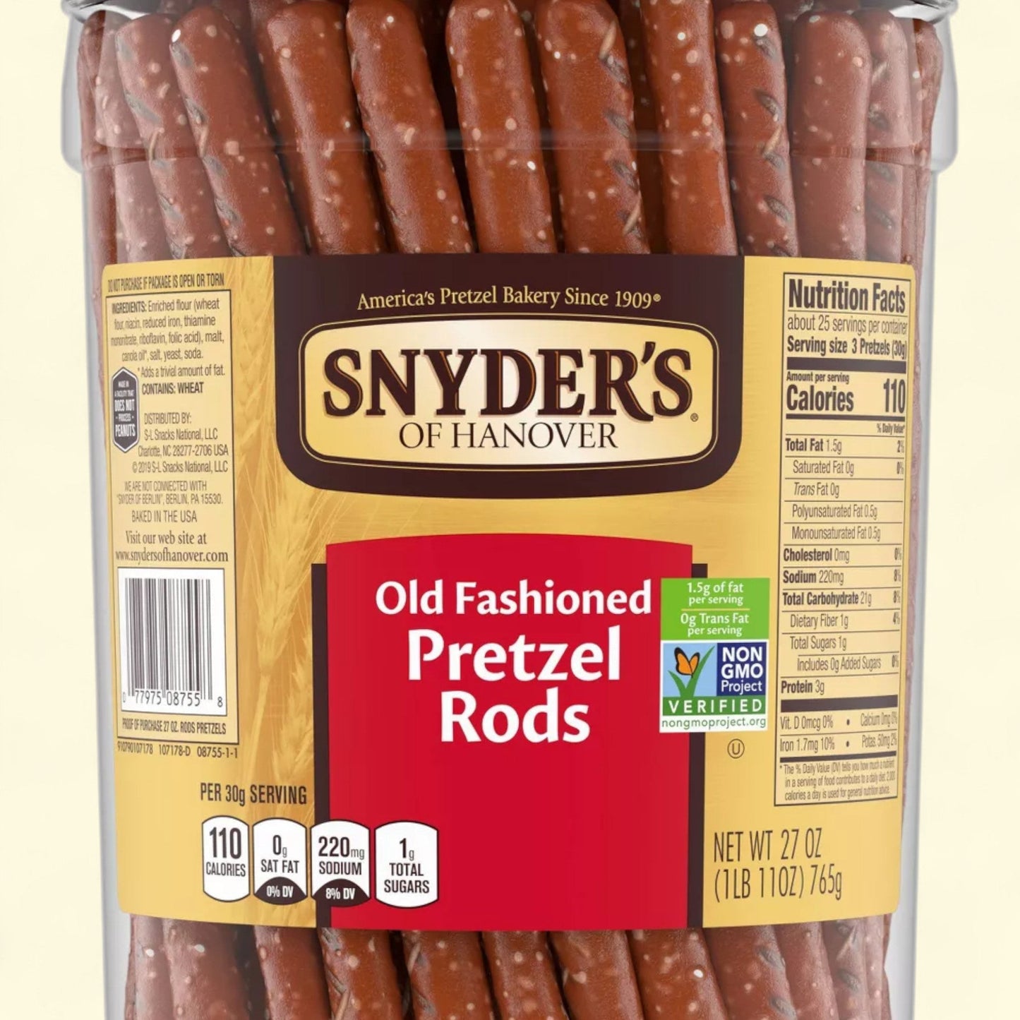 Snyder's of Hanover Pretzel Rods, 27oz