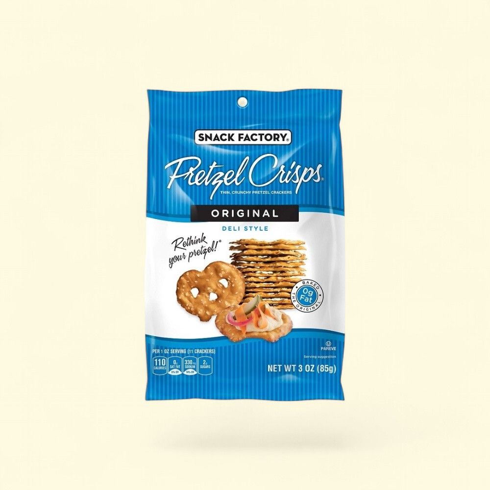 Snack Factory Pretzel Crisps, Original, 3 Oz — authentic US product shipped worldwide by Treatspree