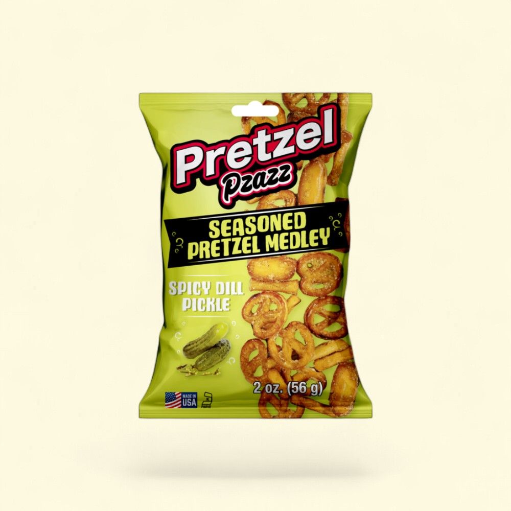 Pretzel Pzazz Medley Spicy Dill Pickle Pretzels — authentic US product shipped worldwide by Treatspree
