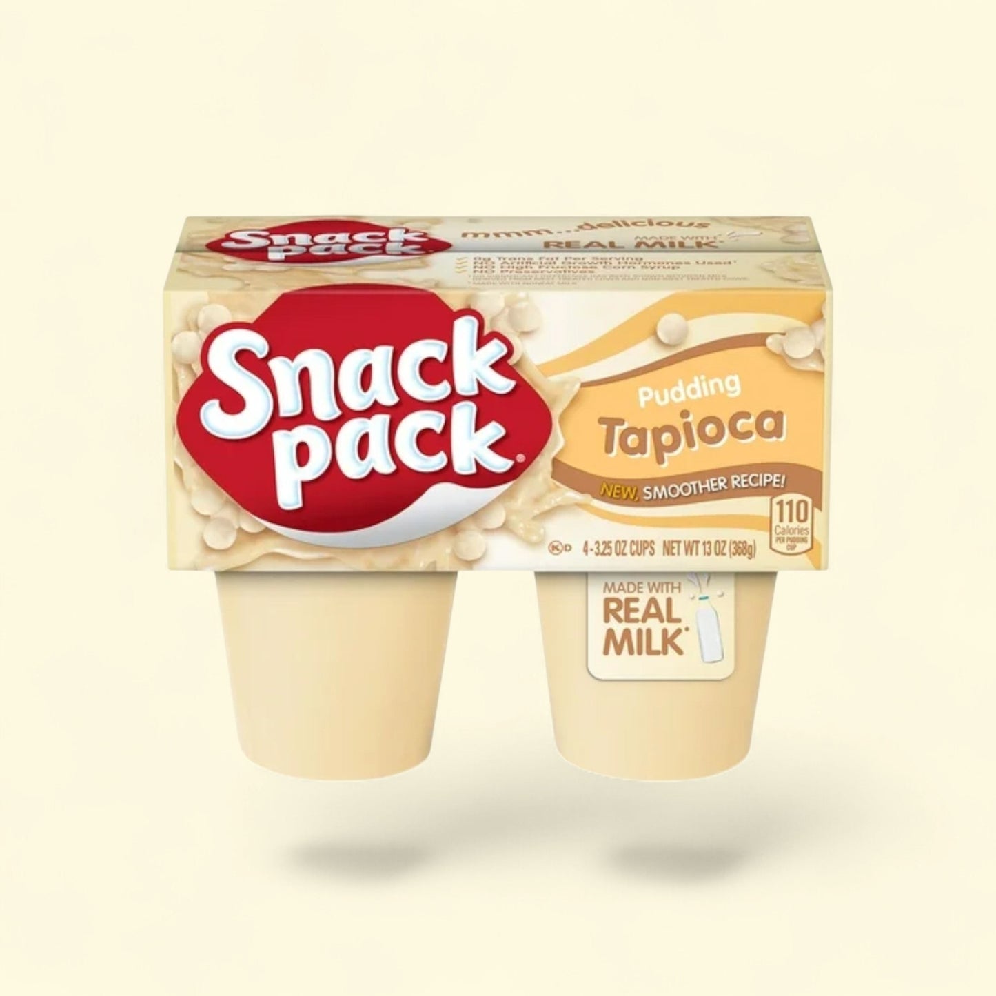 Snack Pack Tapioca Pudding, 3.25 oz, 4 Count — authentic US product shipped worldwide by Treatspree