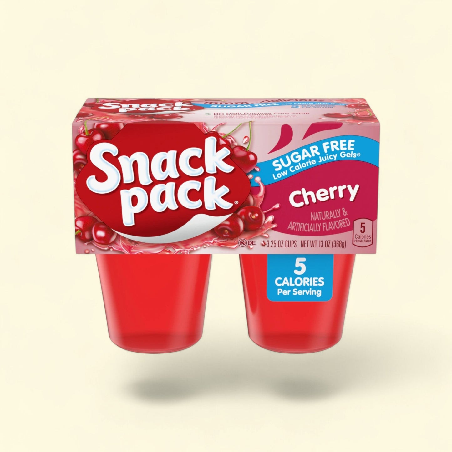 Snack Pack Cherry Flavored Juicy Gels, Zero Sugar, 4 oz. — authentic US product shipped worldwide by Treatspree