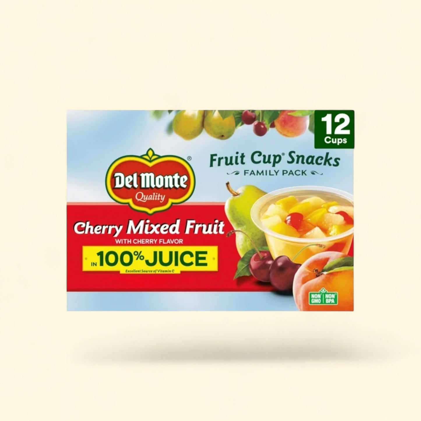 Del Monte Mixed Fruit in 100% Juice Fruit Cup Snacks, 4 oz (Pack of... — authentic US product shipped worldwide by Treatspree