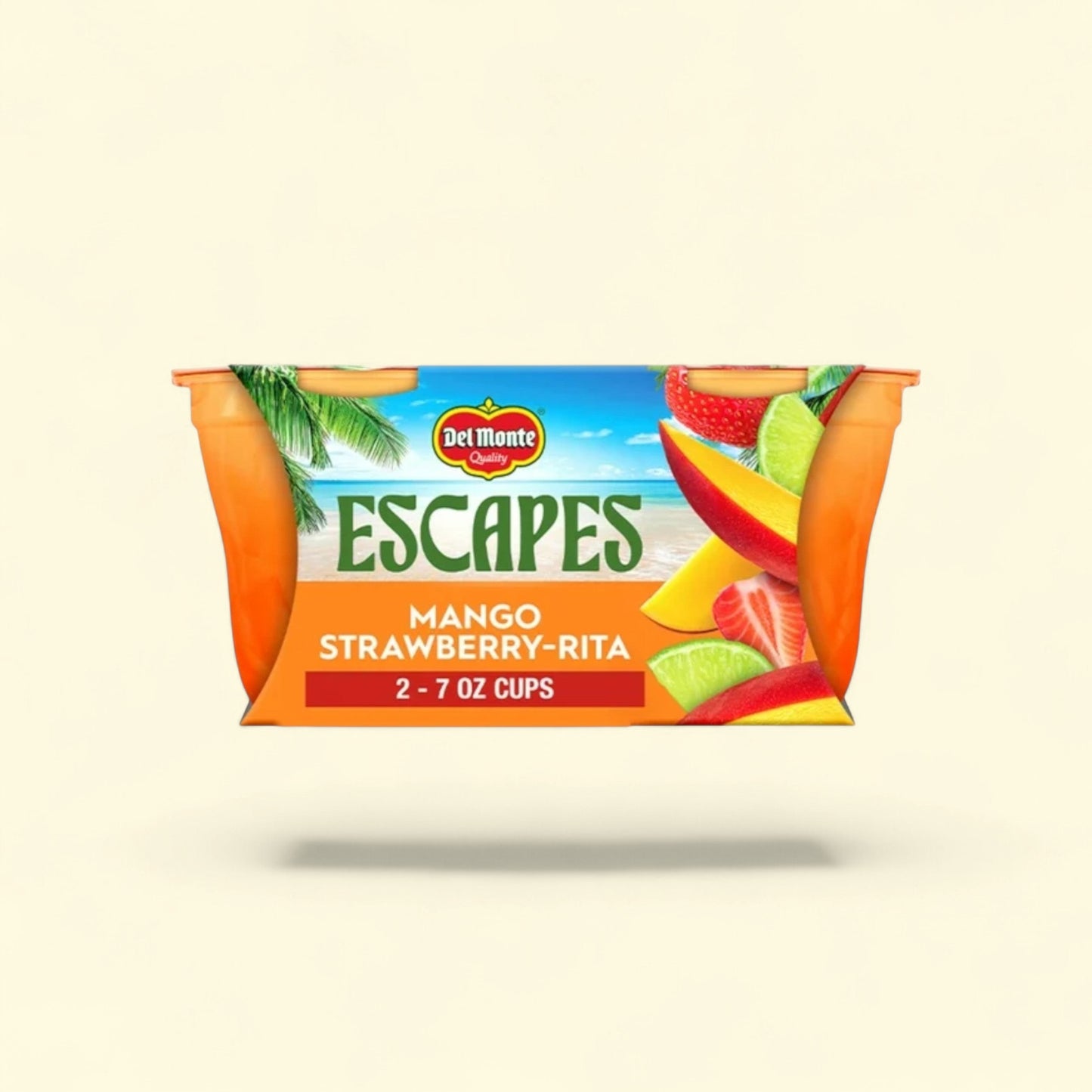 Del Monte Escapes Mango Strawberry-Rita 2-7 oz. Cups — authentic US product shipped worldwide by Treatspree