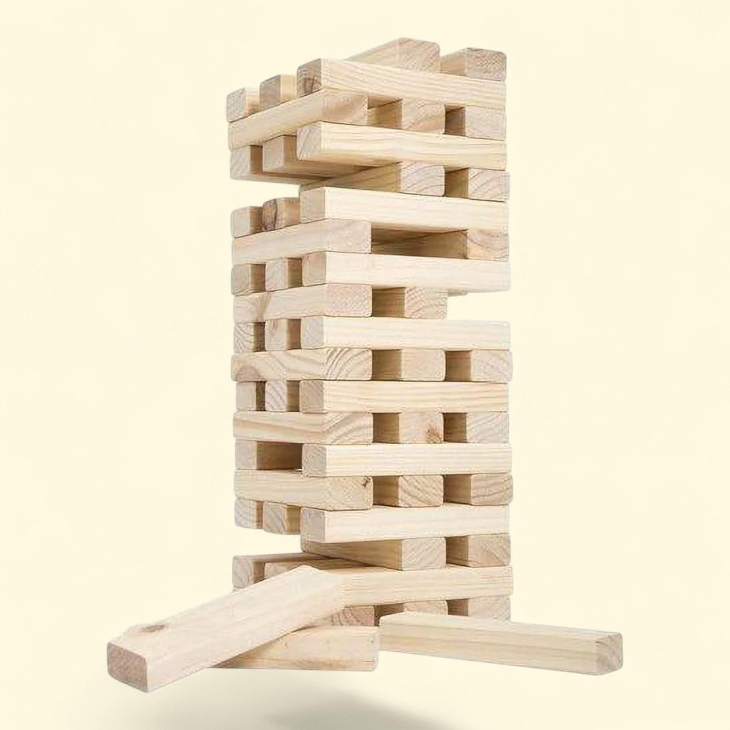 Hey! Play! Giant Wooden Blocks Tower Stacking Game, Outdoor Yard Game, Size