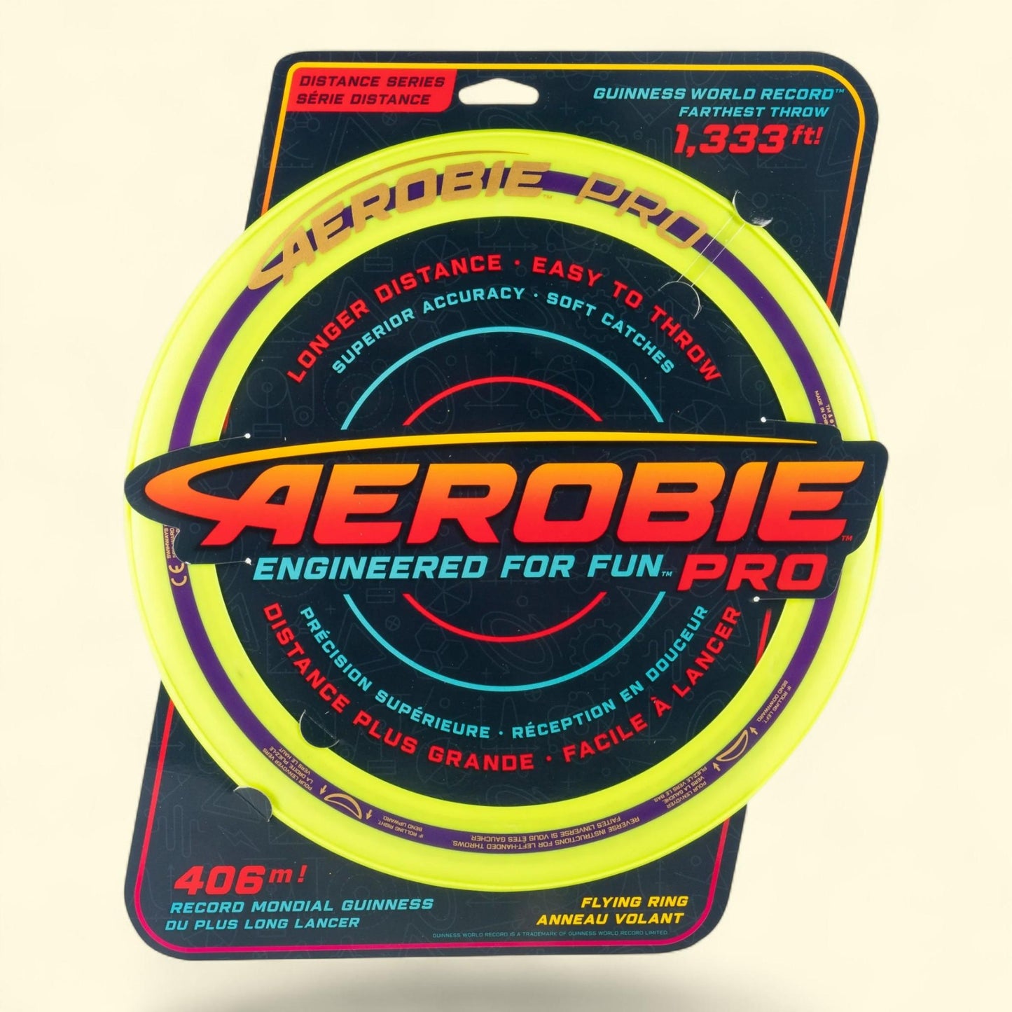 Aerobie Pro Ring Flying Disc, 14 inches, Yellow