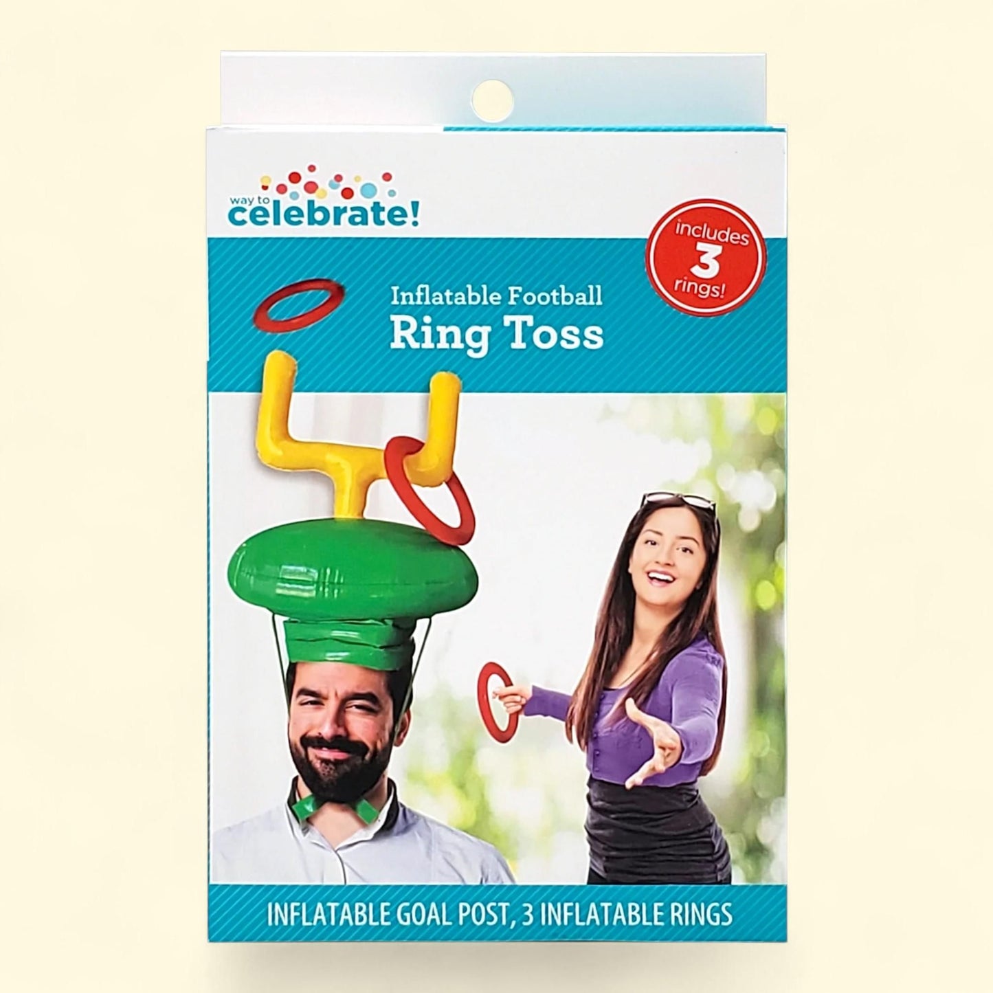 Way to Celebrate Inflatable Football Ring Toss Game, One Size