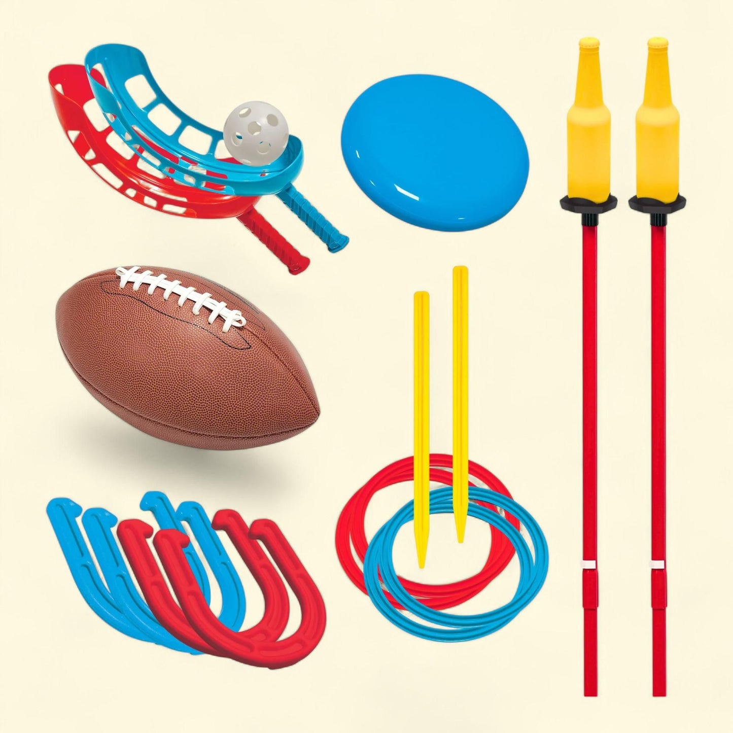 MinnARK Ultimate 6-in-1 Sports Set, Multi-Game Pack, Outdoor Play, All Ages