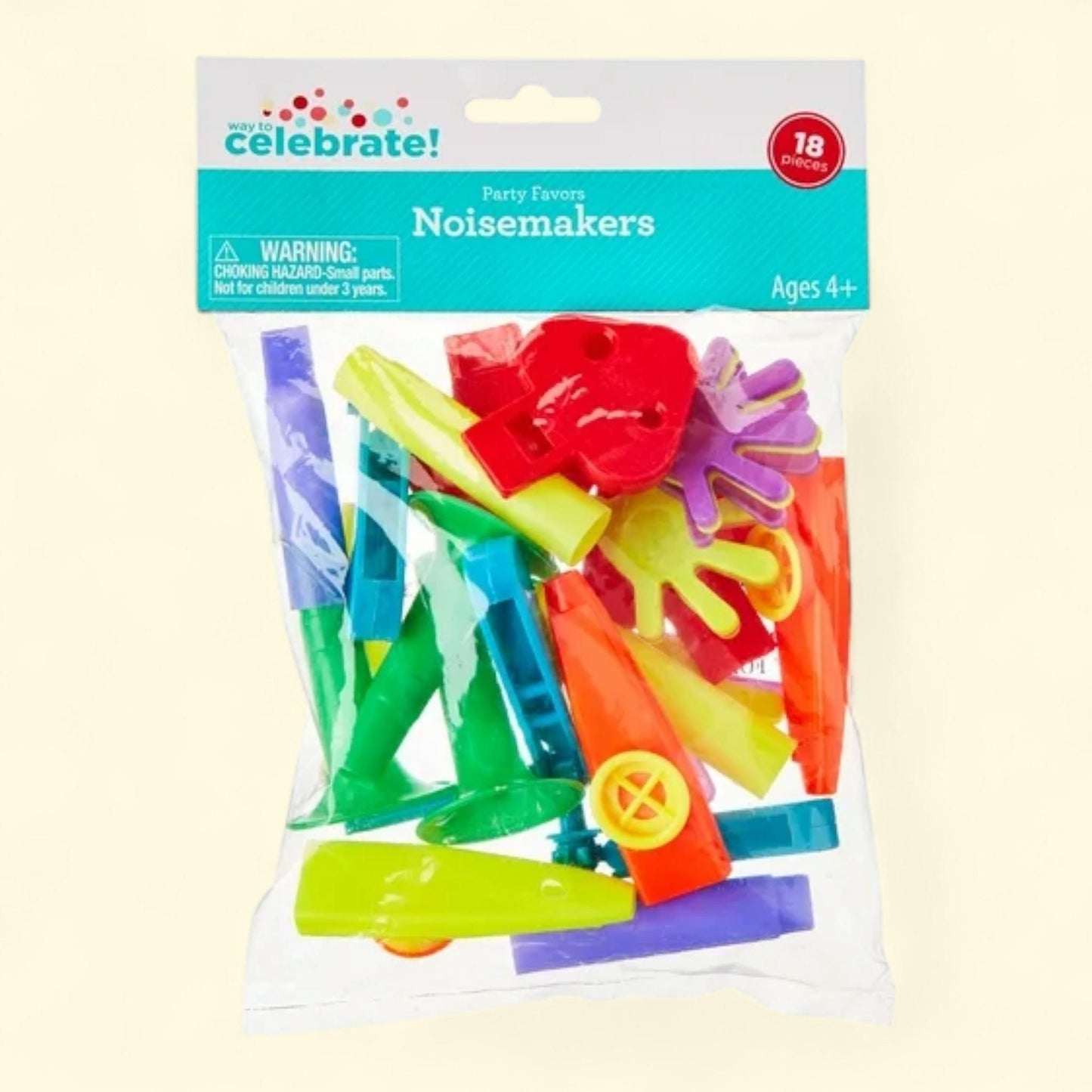 Way To Celebrate Noisemaker Party Favors, 18 Pieces