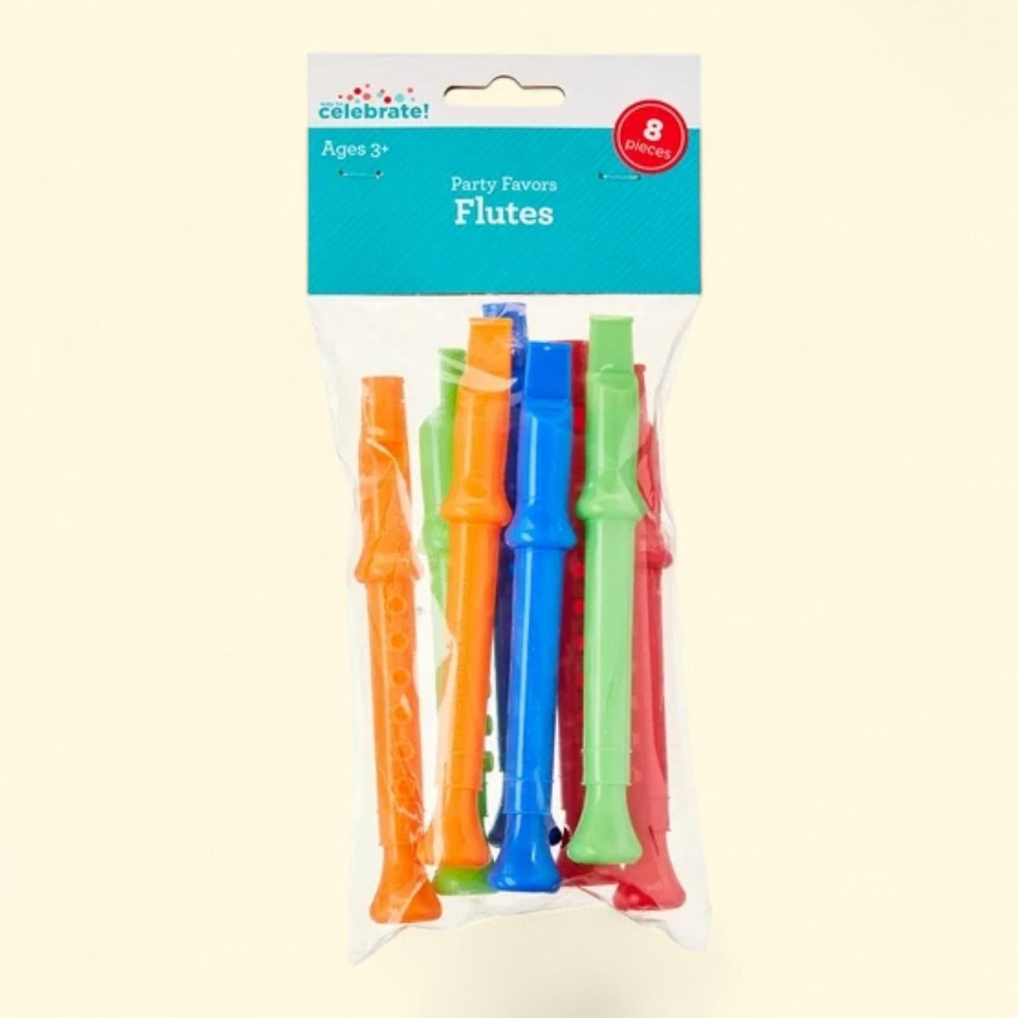 Way To Celebrate Multicolor Flute Party Favors, 8 Count
