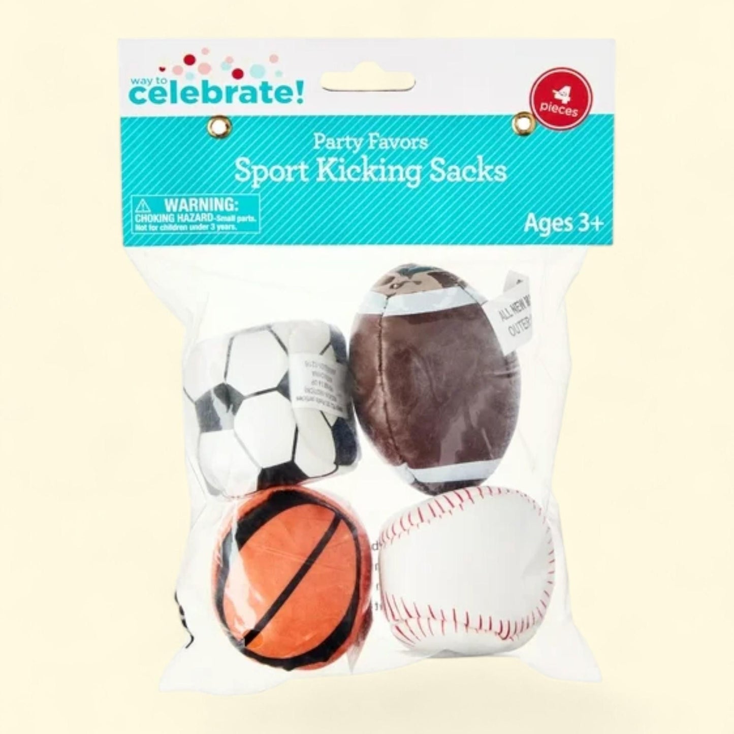 Way To Celebrate Sport Kicking Sack Party Favors, 4 Count