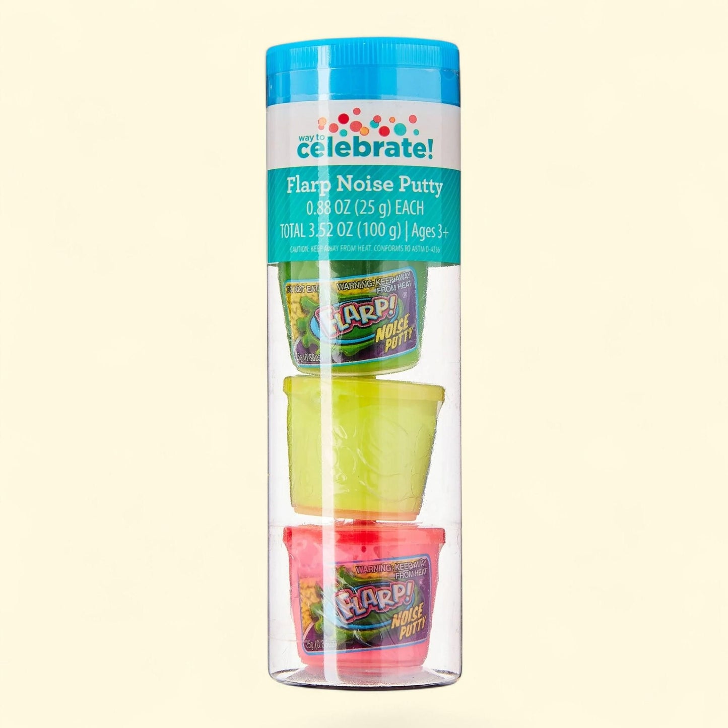 Way To Celebrate Flarp Noise Putty, 0.88 oz, 4 Count