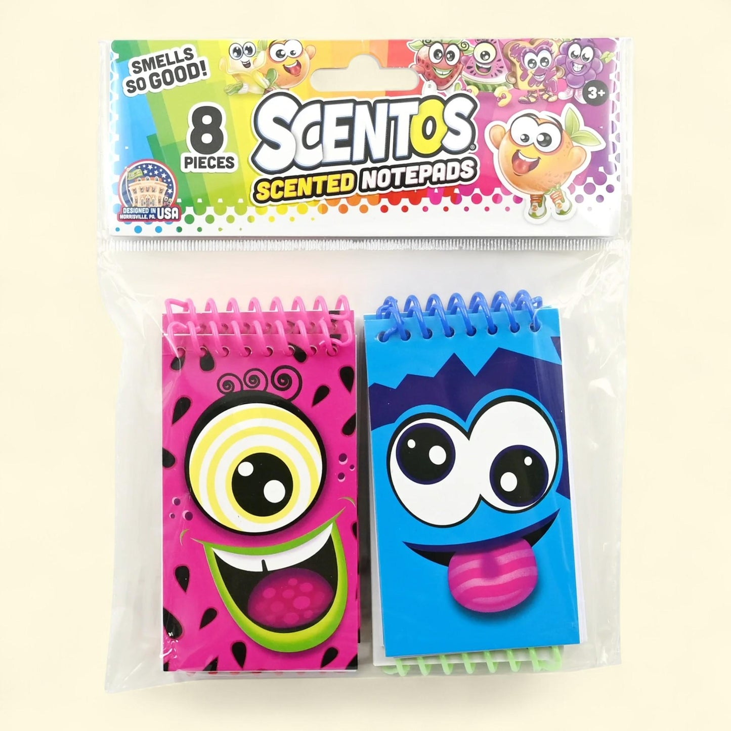Scentos Scented Multicolor Notebook, 8 pack