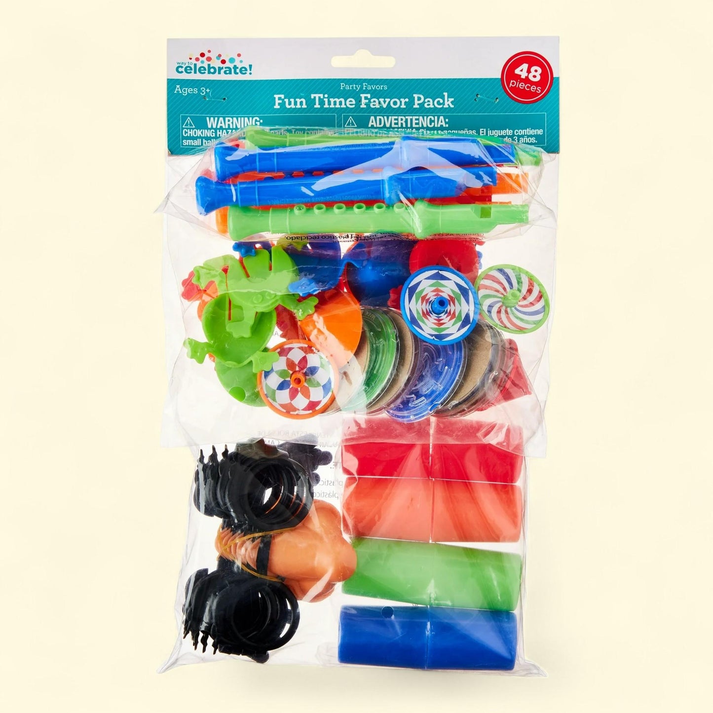 Way To Celebrate Fun Time Party Favors Pack, 48 Pieces